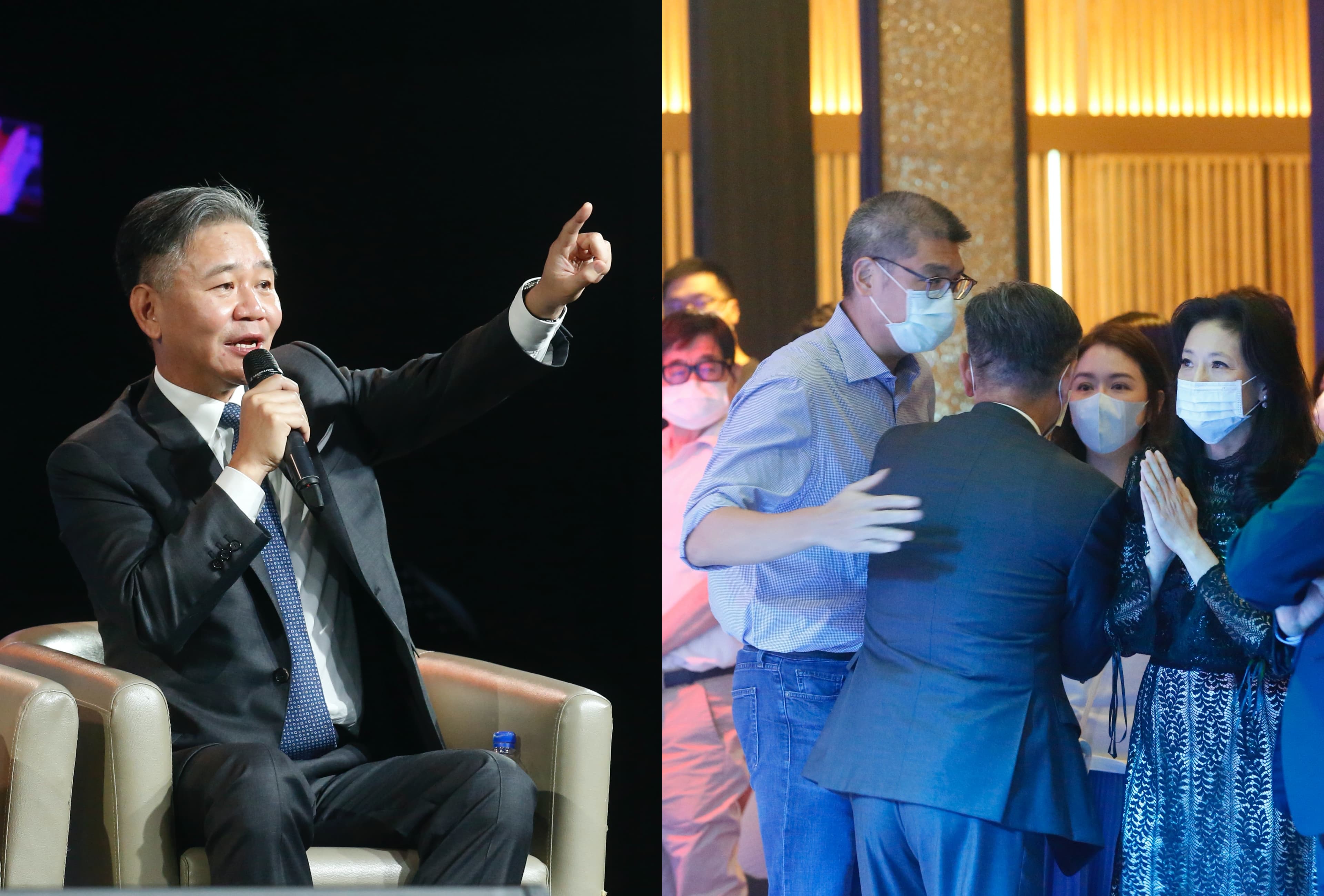 連勝文低調出席101教會,聆聽王文祥談14年官司心路歷程。