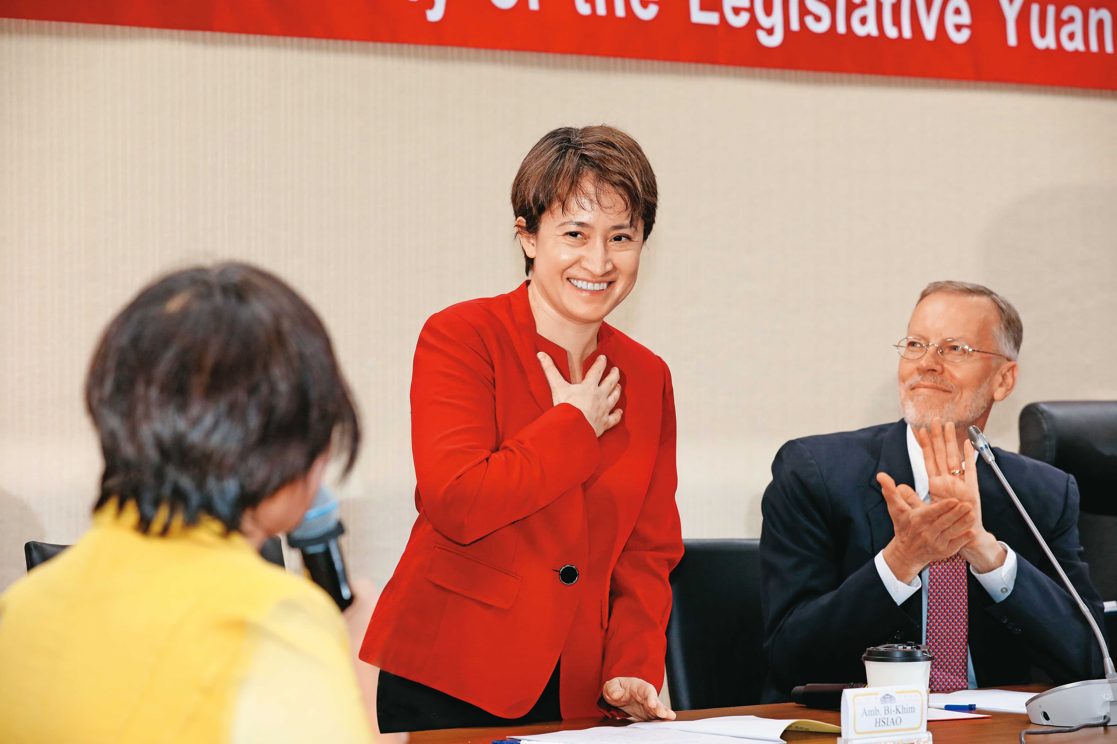 美國副總統彭斯肯定我國開放美豬牛政策,駐美代表蕭美琴(圖)功不可沒。
