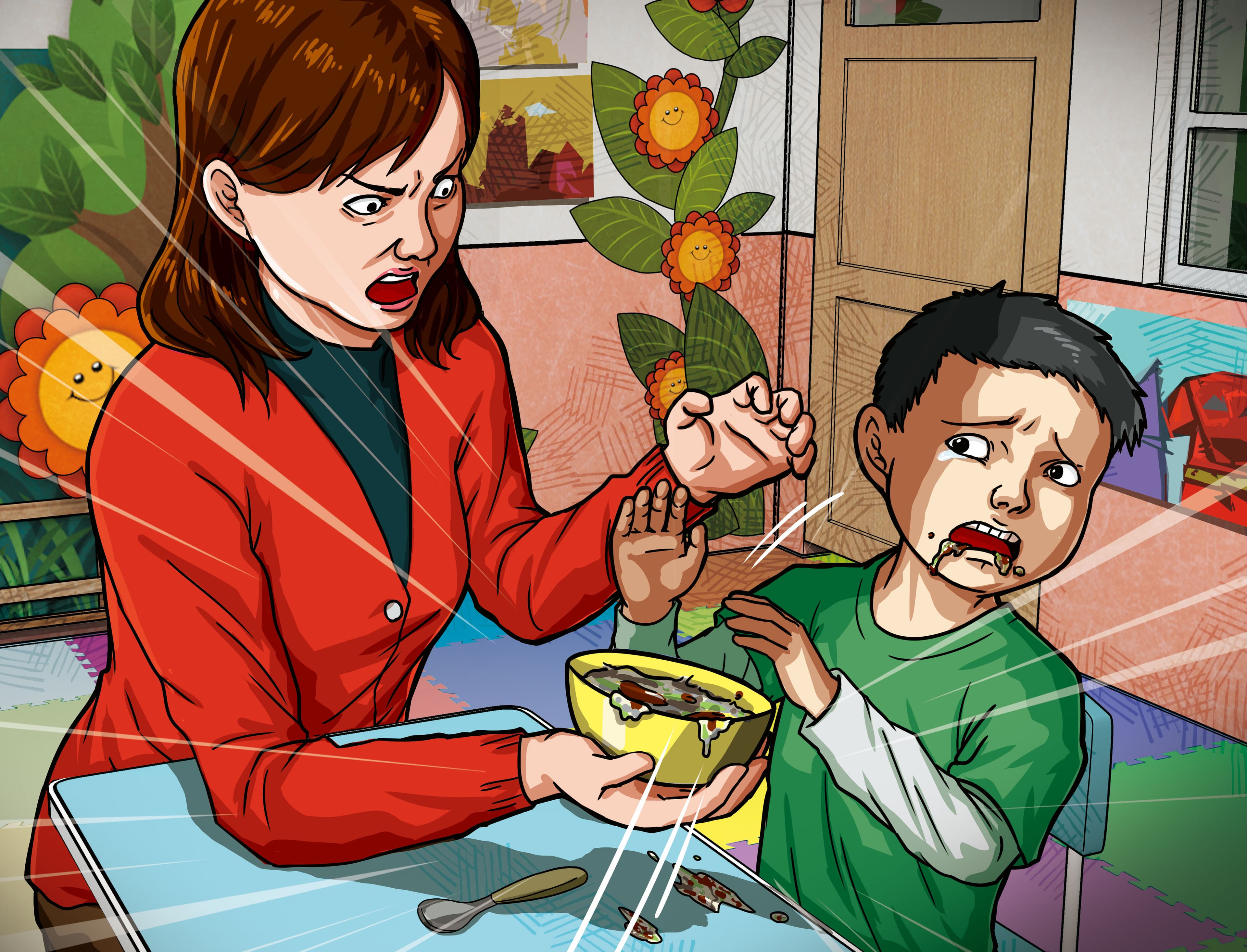 凱斯幼兒園陳姓前老師遭控虐童,甚至強逼小孩吃嘔吐物。(圖為示意畫面)