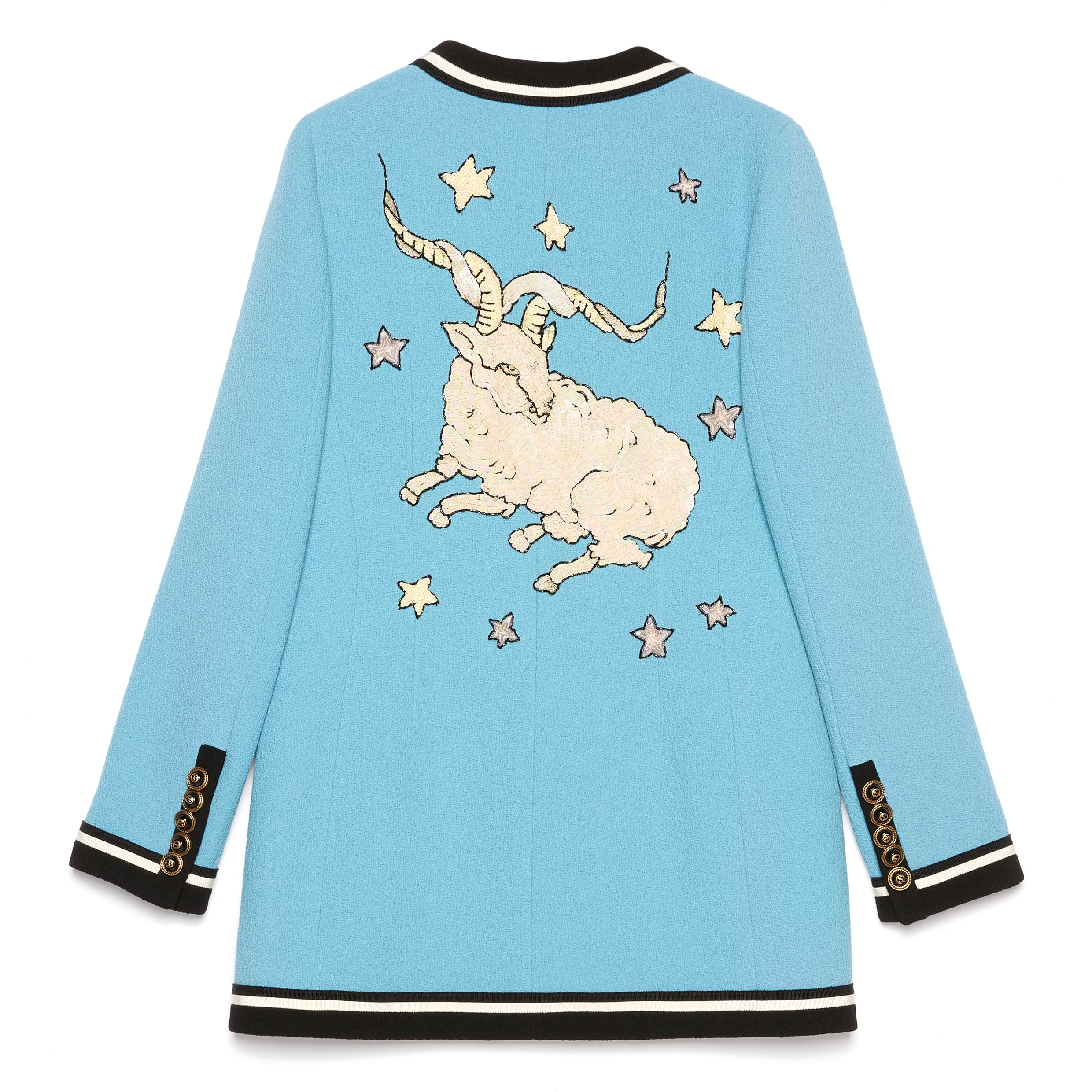 SLENDER JACKET ZODIAC窄版星座單西外套,NT$205,000起。(GUCCI提供)