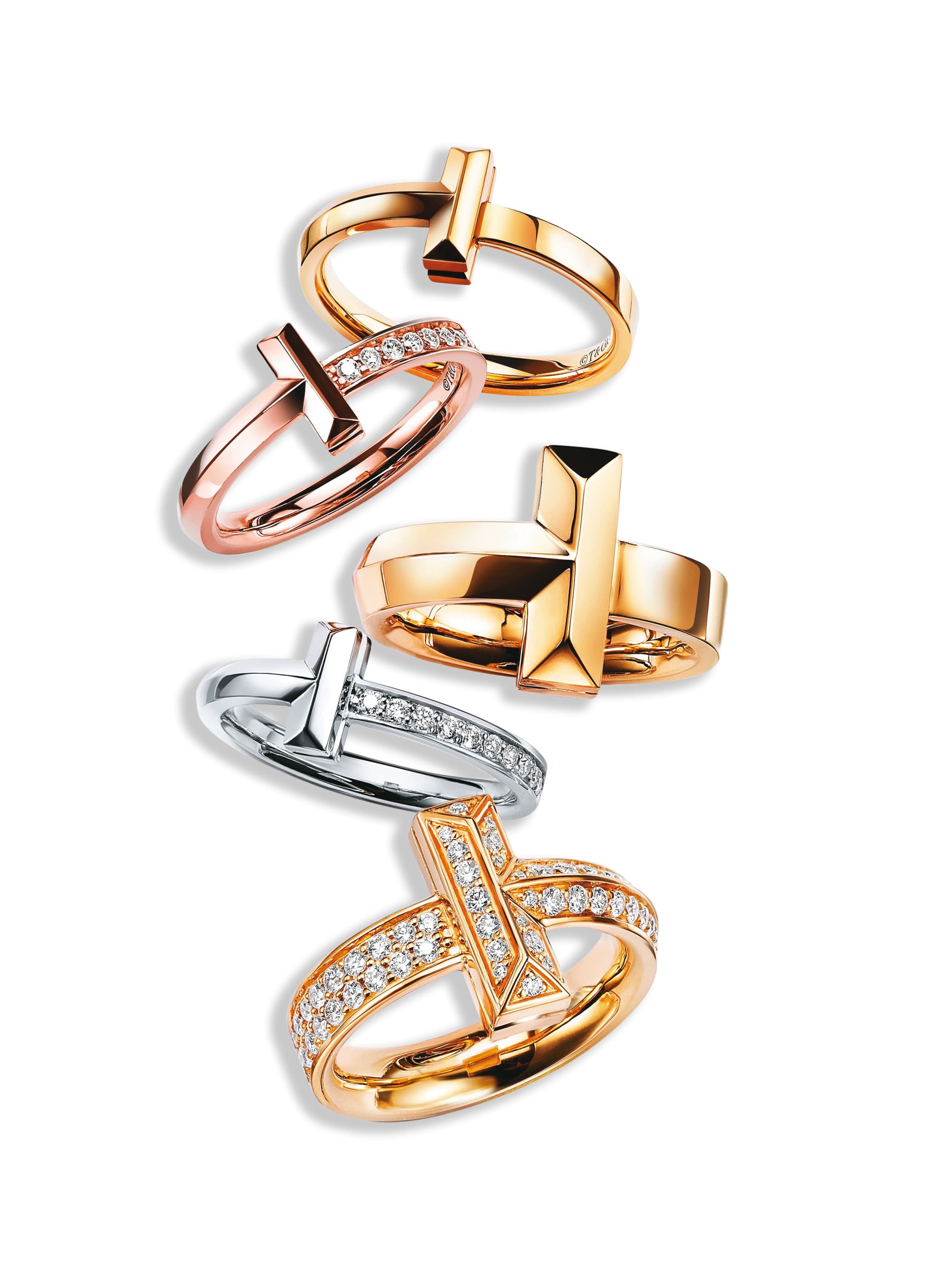Tiffany T1全系列戒指 NT$32,000起。(Tiffany & Co.提供)