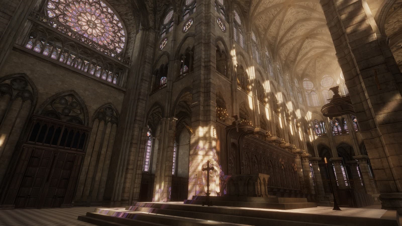 透過VR可以一覽因重建而封閉的聖母院內部。(翻攝自Steam)