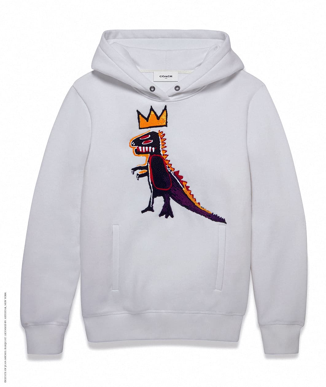 COACH x Jean-Michel Basquiat聯名系列聯名連帽衛衣。NT$11,800。(COACH提供)