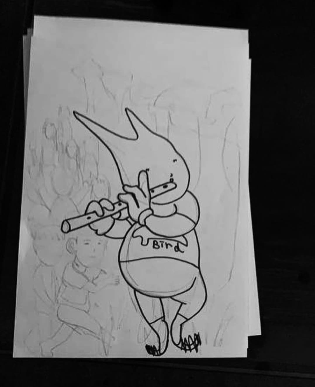 峮峮PO出小鬼手繪的魔笛圖,鼓勵自己正向前進。(翻攝自峮峮IG)