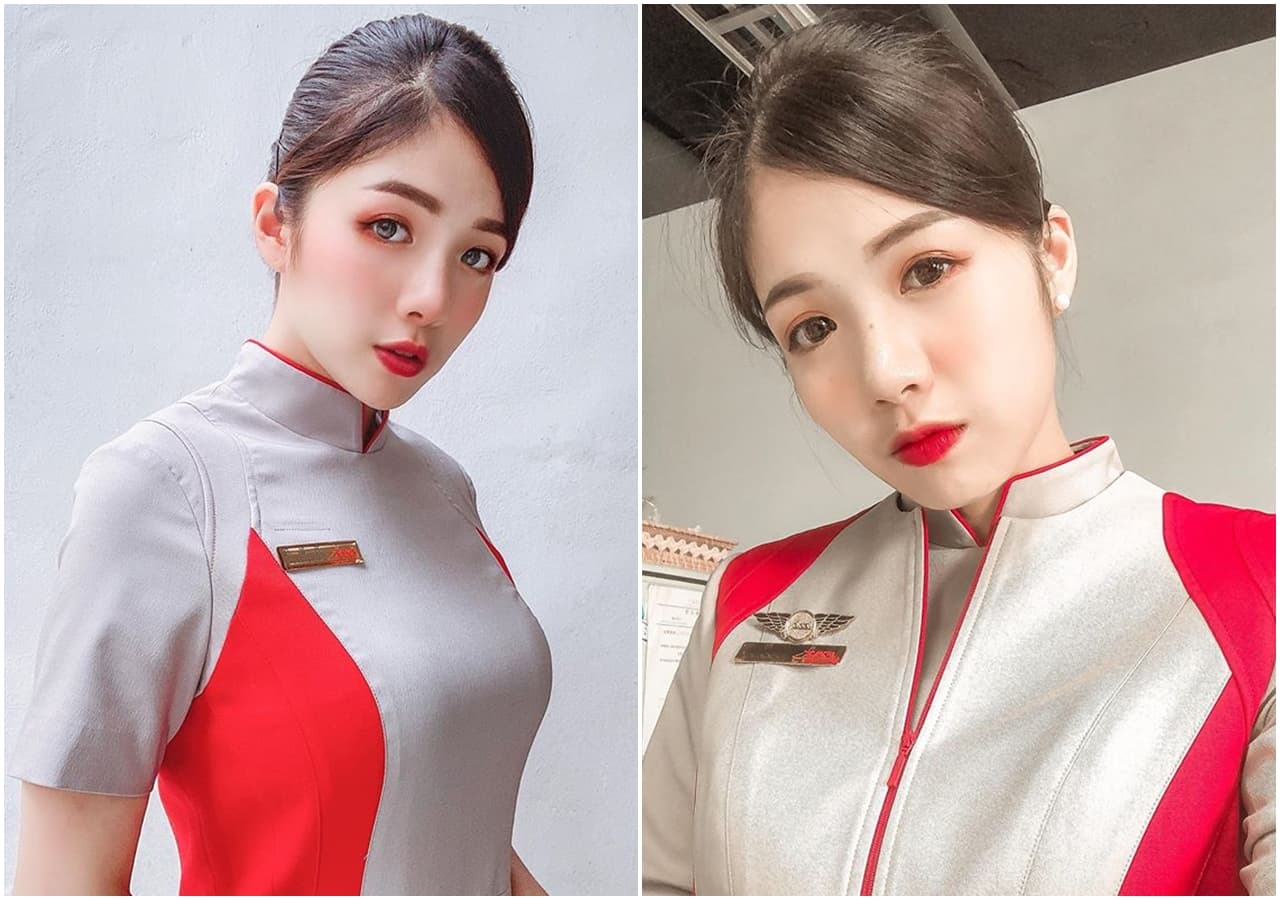 之前在遠東航空擔任空服員的宣宣，因外型神似許瑋甯常被認錯。（翻攝自方宣凝IG）