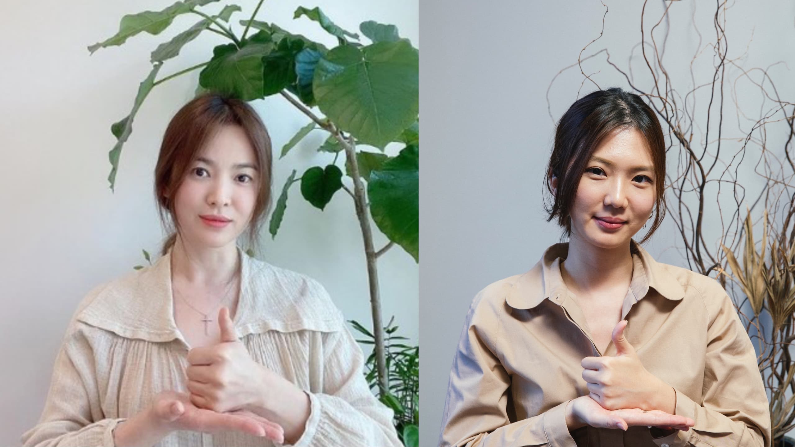 「台北宋慧喬」Jamie(右圖)與正版宋慧喬(左圖)相似度是…都是比讚姐?這次跟王思平PK,結果輸慘了。(楊兆元攝、翻攝自宋慧喬IG)