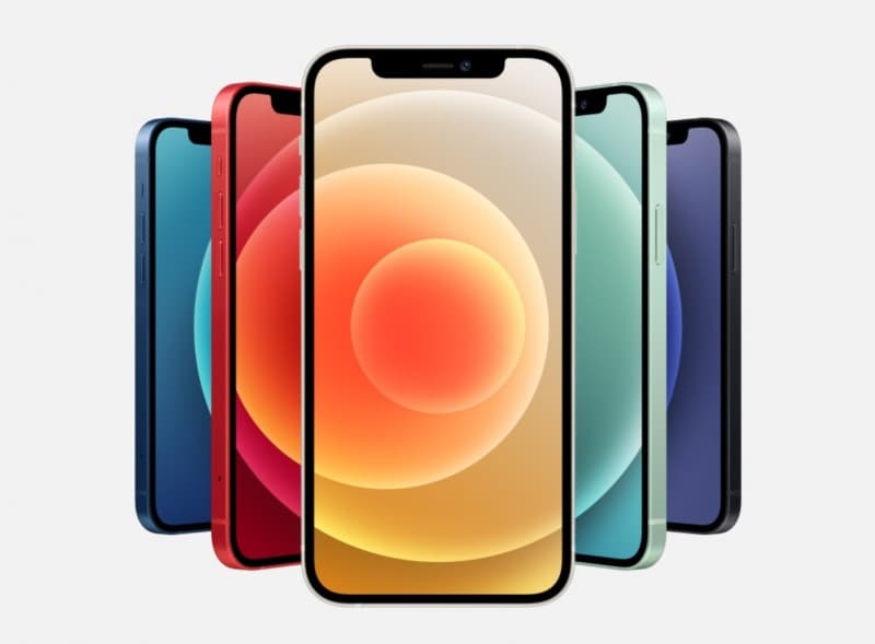 iPhone 12系列共有5種顏色。（翻攝自APPLE官方網站）