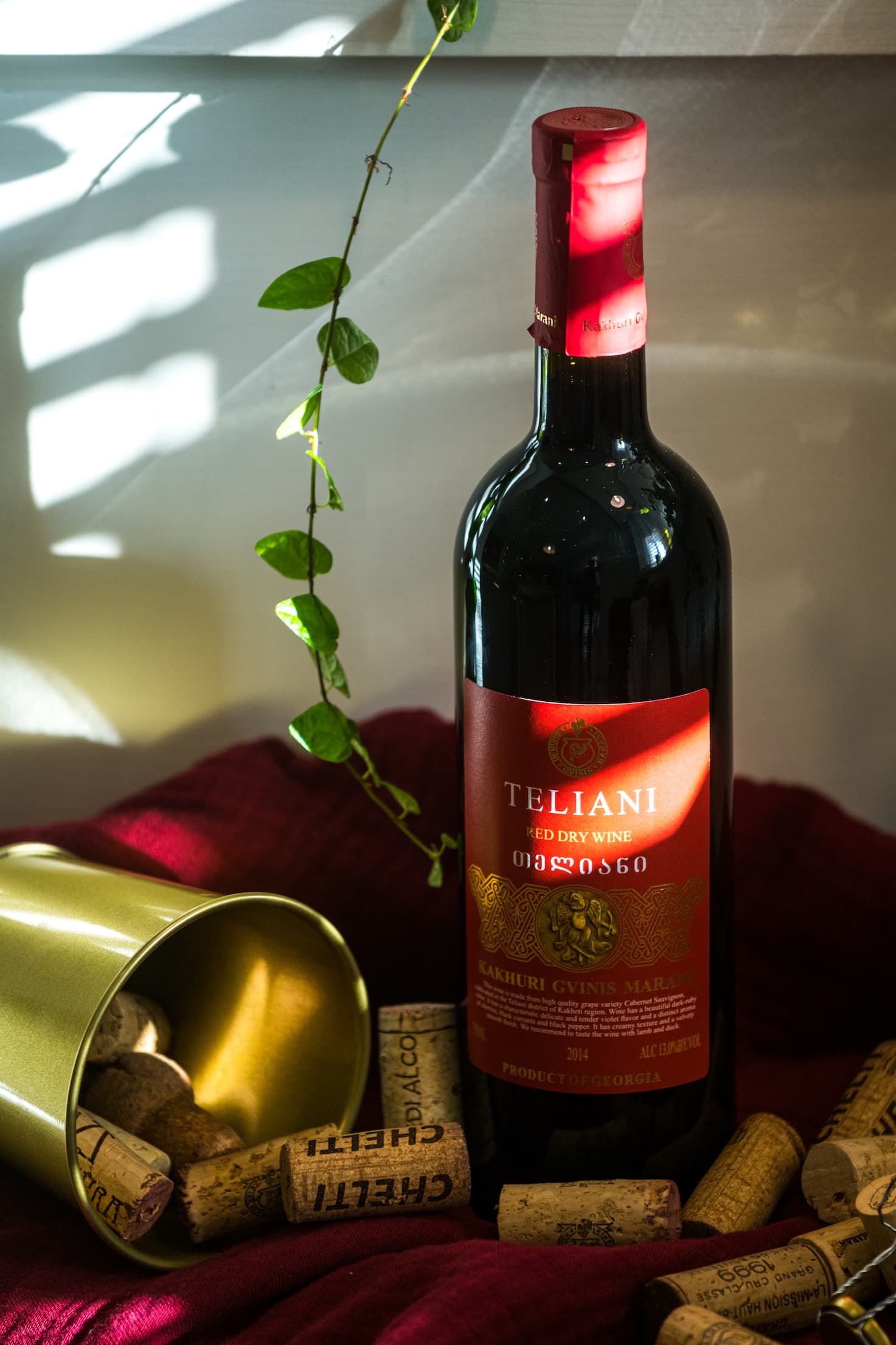 「2014 金色獅鷲Teliani Red Dry」以卡本內蘇維翁釀造,黑莓、中藥草味又帶有油脂奶香。(1,450元/瓶)