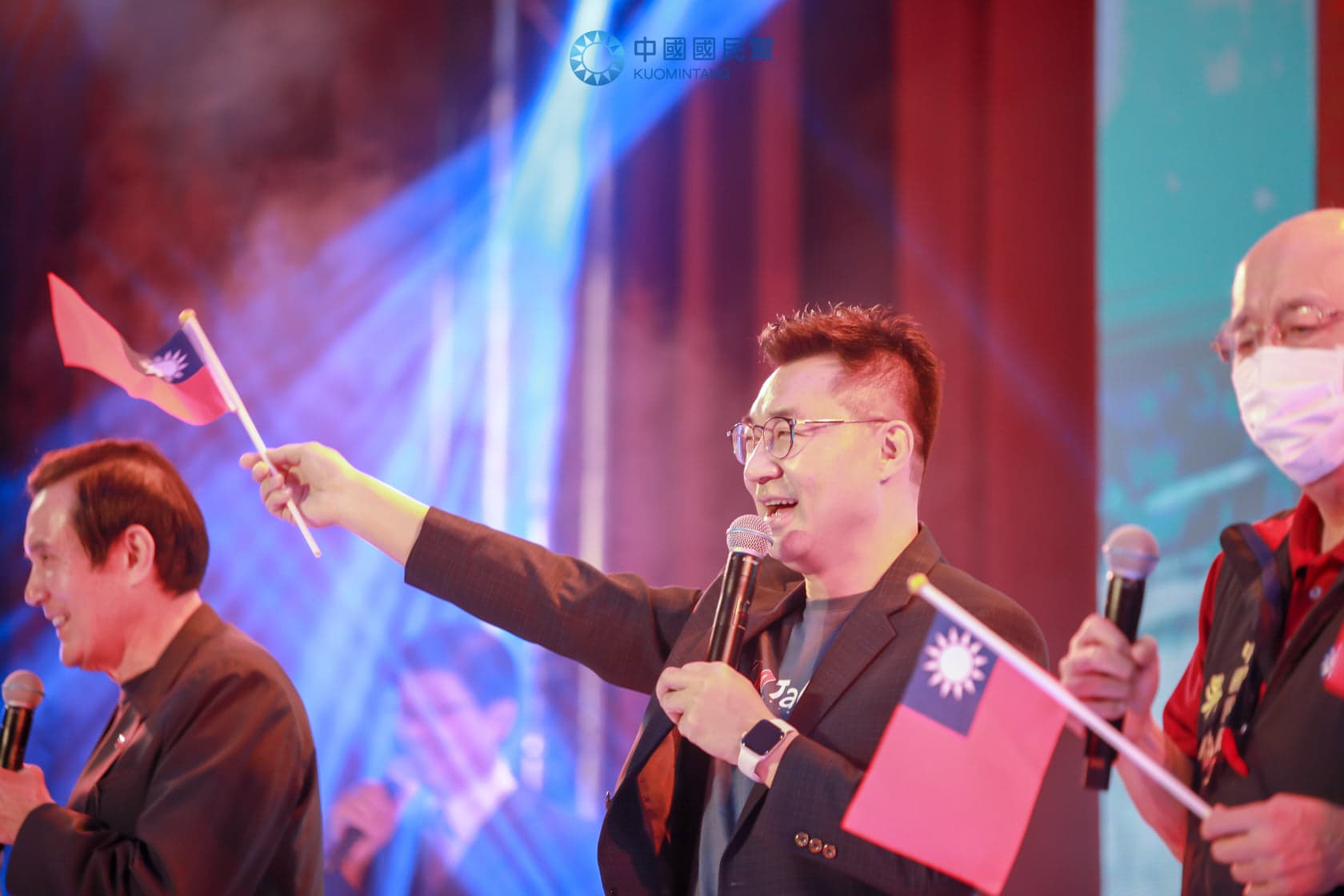 國民黨主席江啟臣致詞時強調,光復節的意義不能被遺忘。(翻攝自國民黨臉書)