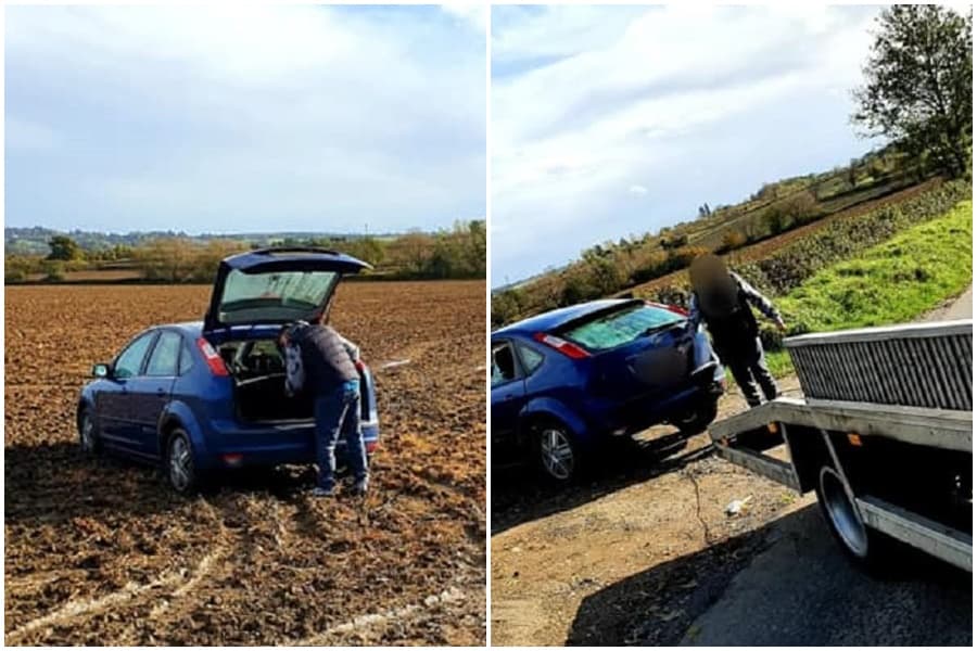 英國一對夫妻在田裡車震,陷進田地的泥濘中,讓地主傻爆眼。(翻攝自Campbells Recovery臉書)