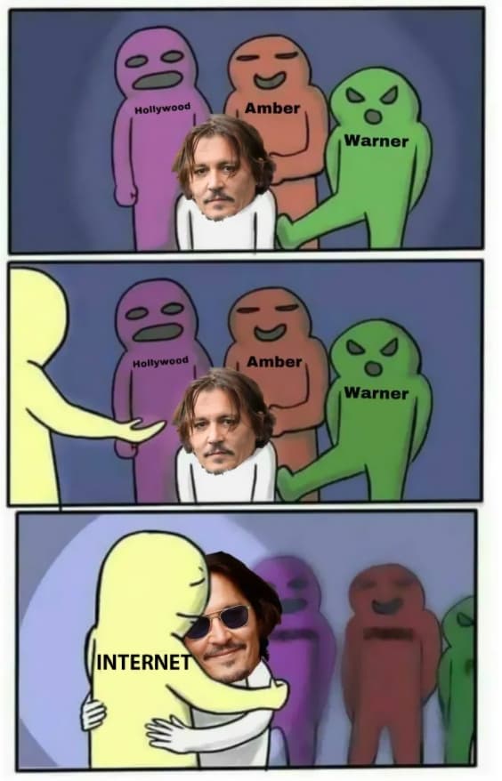 網路上發起「#JusticeforJohnnyDepp」的活動,希望幫強叔討公道。(翻攝自9GAG)