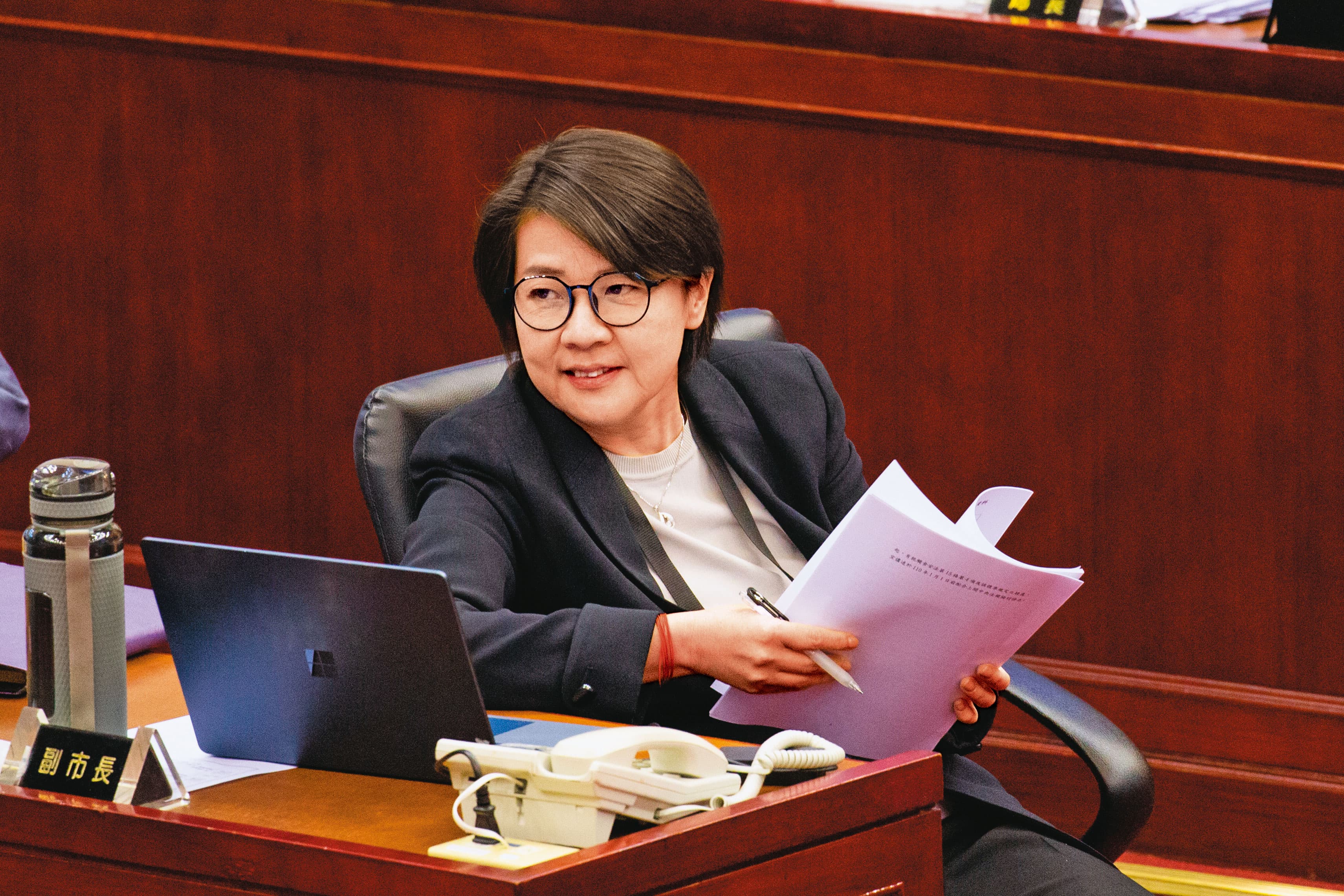 擁有台北市副市長頭銜的黃珊珊(圖),透過市政行程深入藍營基層,對蔣萬安將產生不小威脅。
