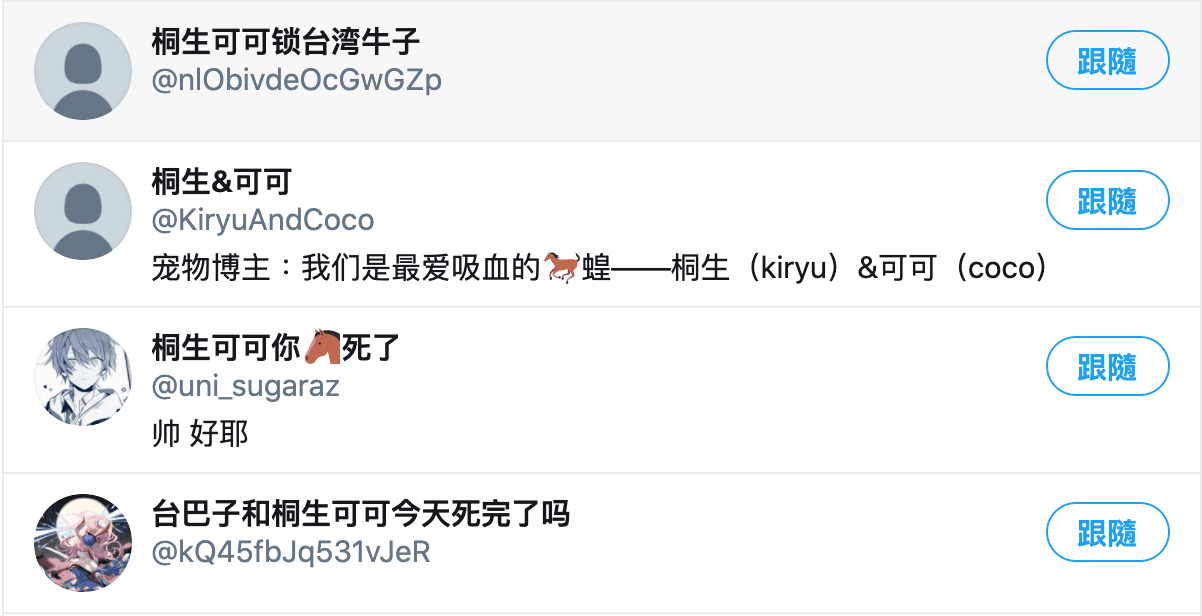 VTuber「桐生可可」因將「台灣當國家」,頻道和推特都引來中國網友攻擊。(翻攝自推特)