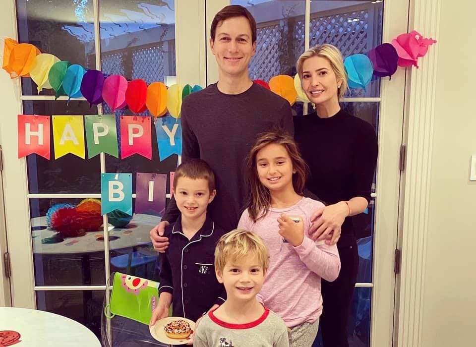 伊凡卡夫妻婚後育有1女2子,家庭幸福美滿。(翻攝Ivanka Trump臉書)