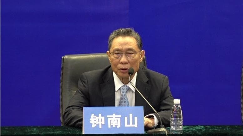 鍾南山公開表示,武漢肺炎重症患者死亡率極高,而武漢當地危重症患者死亡率約40%。(翻攝人民日報臉書)