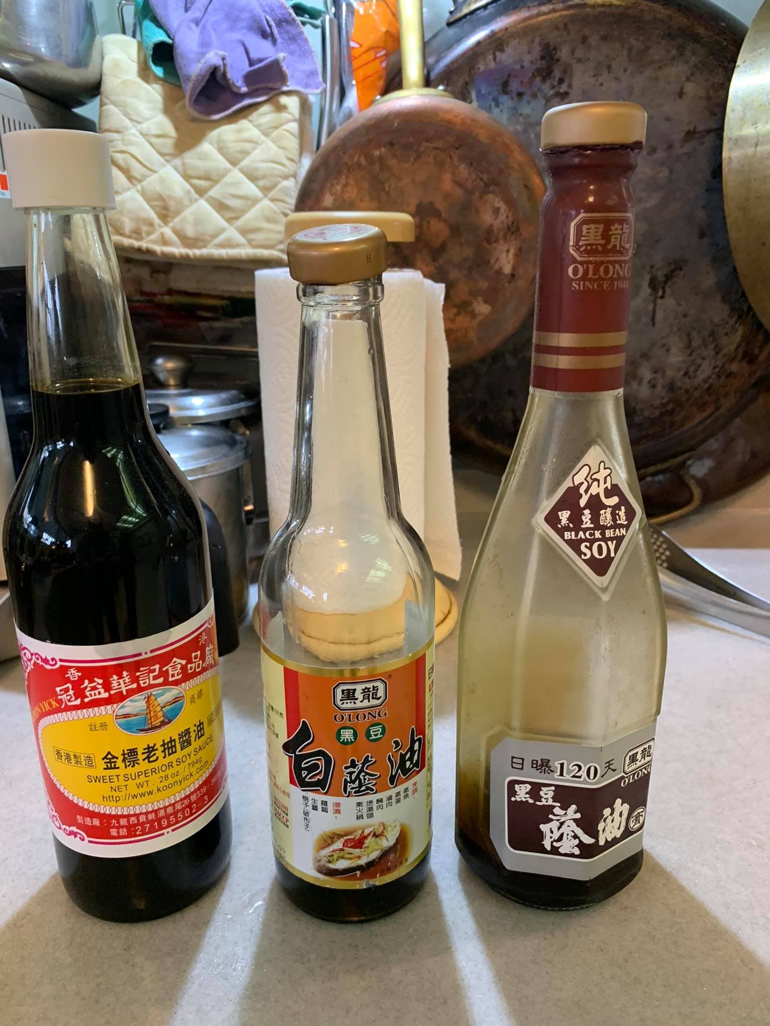 今天用的3種醬油。