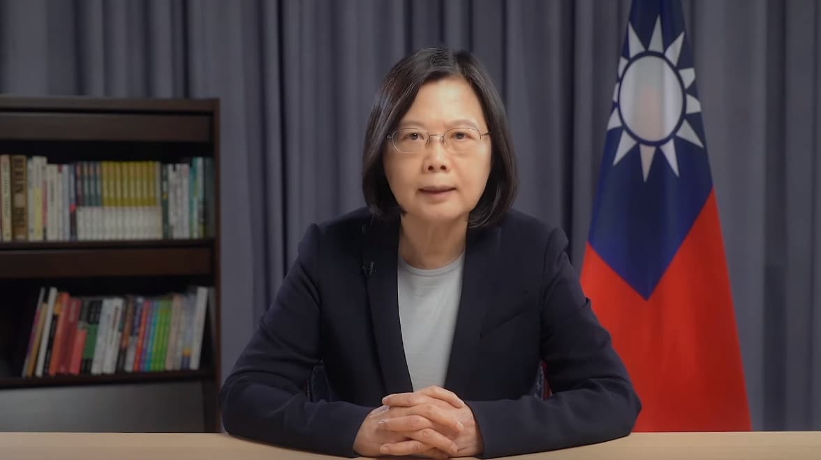 蔡總統指出,兩岸應設法和平共存,而台灣會堅決捍衛自由的生活方式。(翻攝自總統府官網)