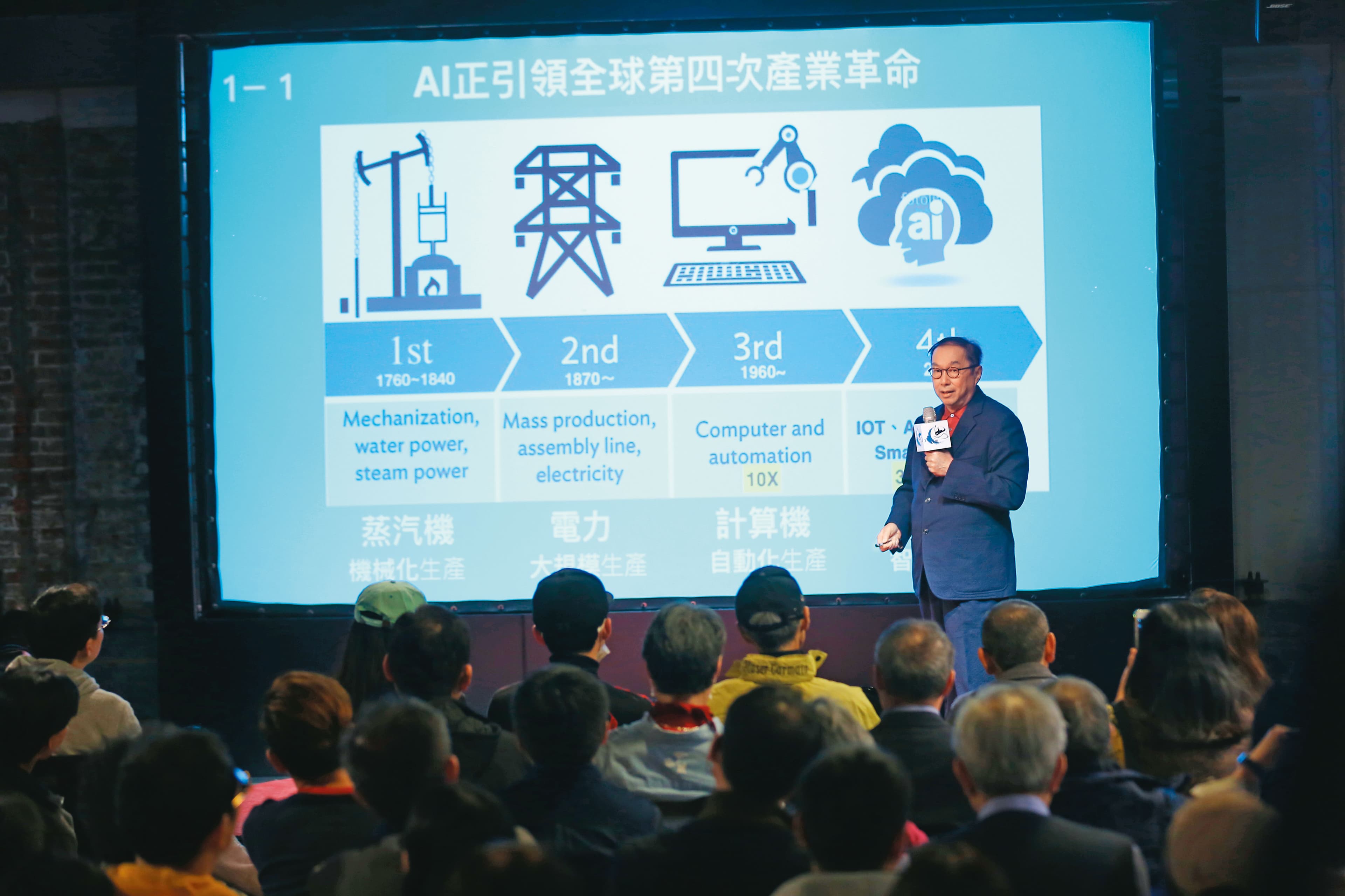 廣達董事長林百里看好智慧工廠,笑稱:「AI太好玩,拚10年再退休。」