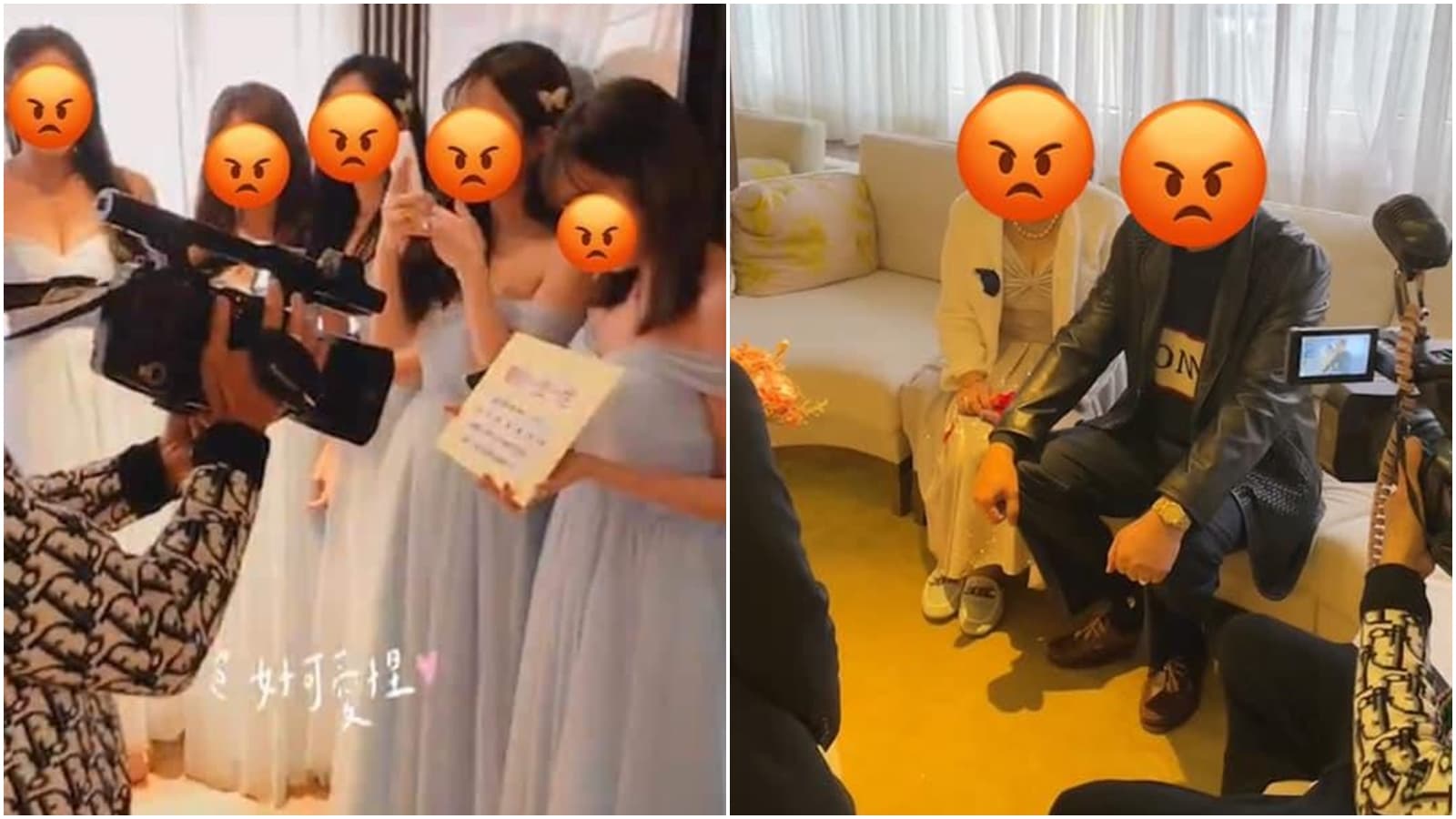 婚錄在一整天的各個儀式都惹出不少爭議,讓新郎、新娘都苦不堪言。(翻攝自爆料公社)