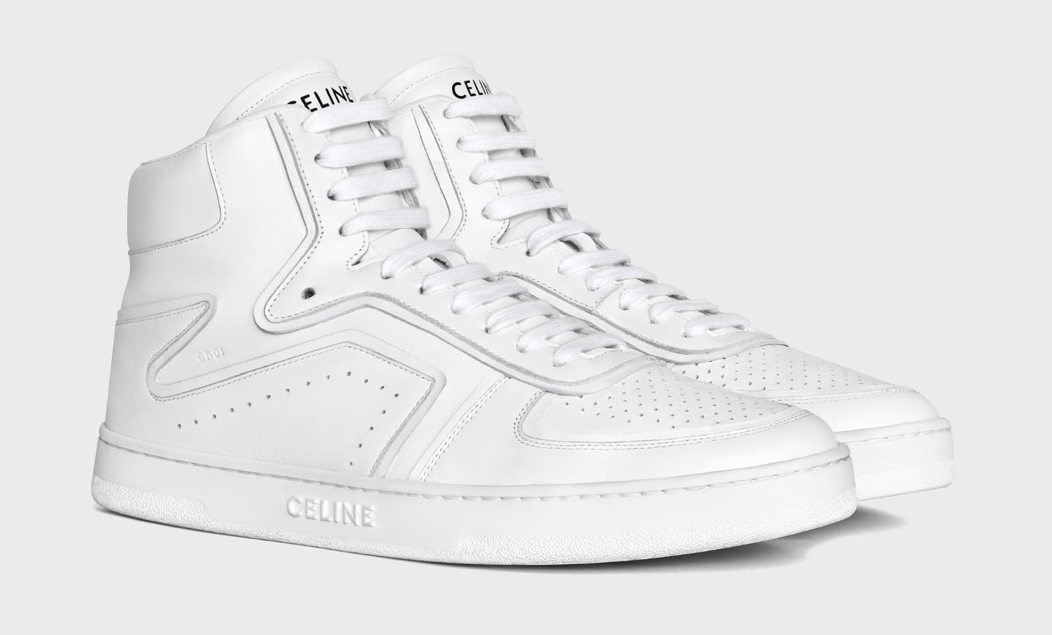 Z TRAINER CT-01 黑白高筒皮革運動鞋,NT$27,000。(CELINE提供)