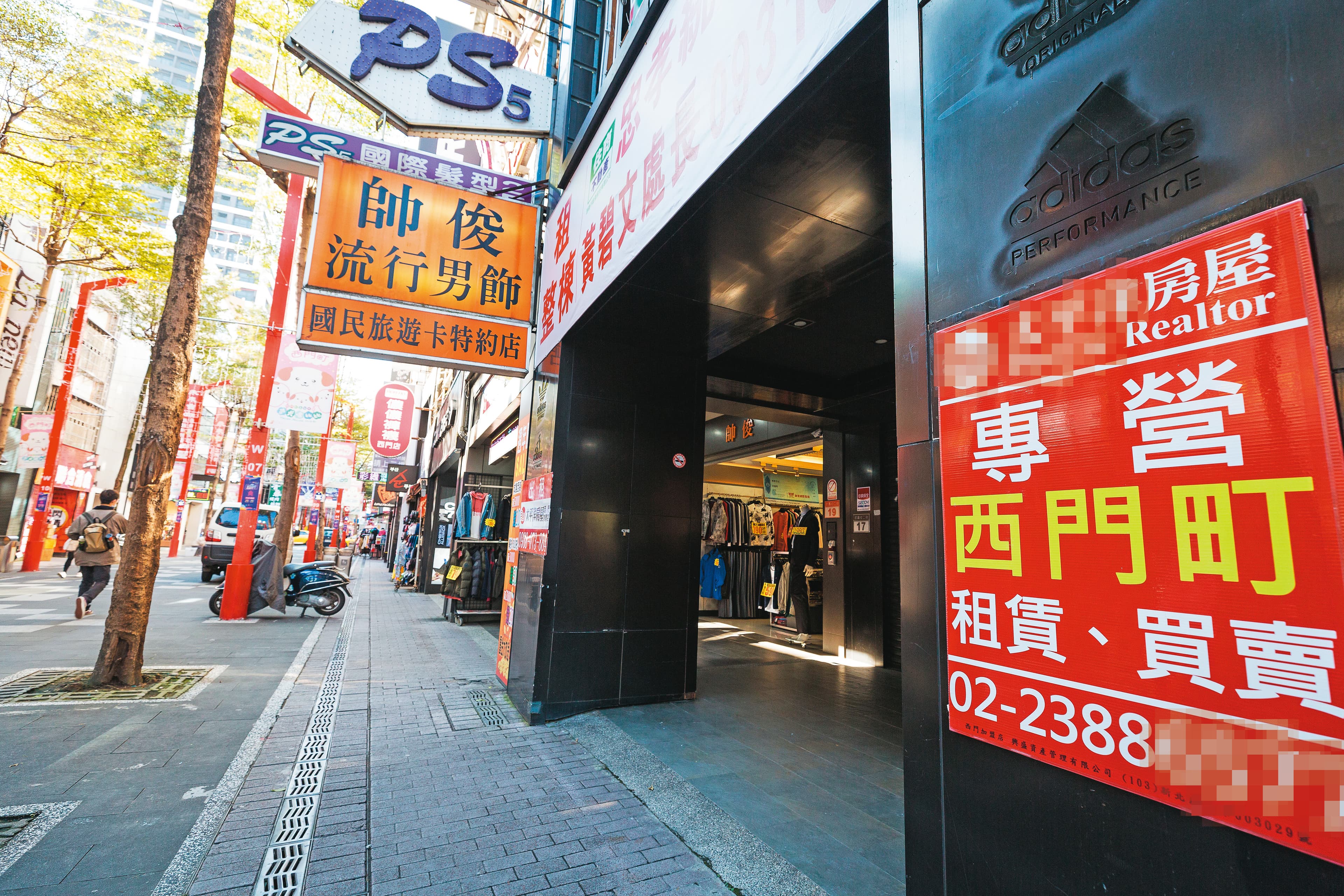 武昌街二段堪稱重災區,空店待租、待售數量居西門商圈之最。