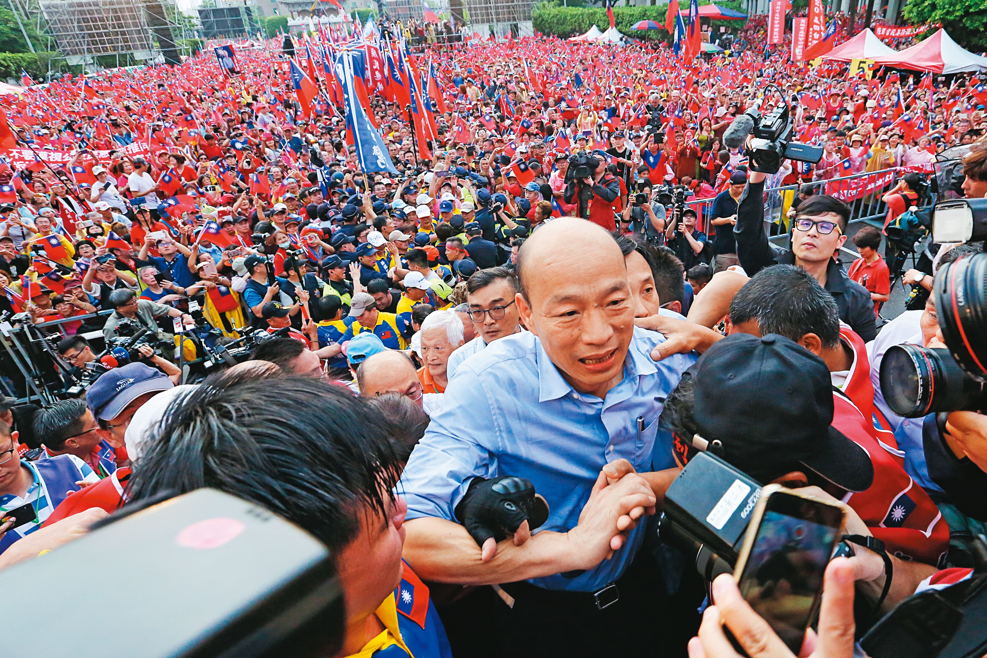韓國瑜去年參選總統,在凱道造勢創下百萬韓粉上街的紀錄,至今仍未被突破。