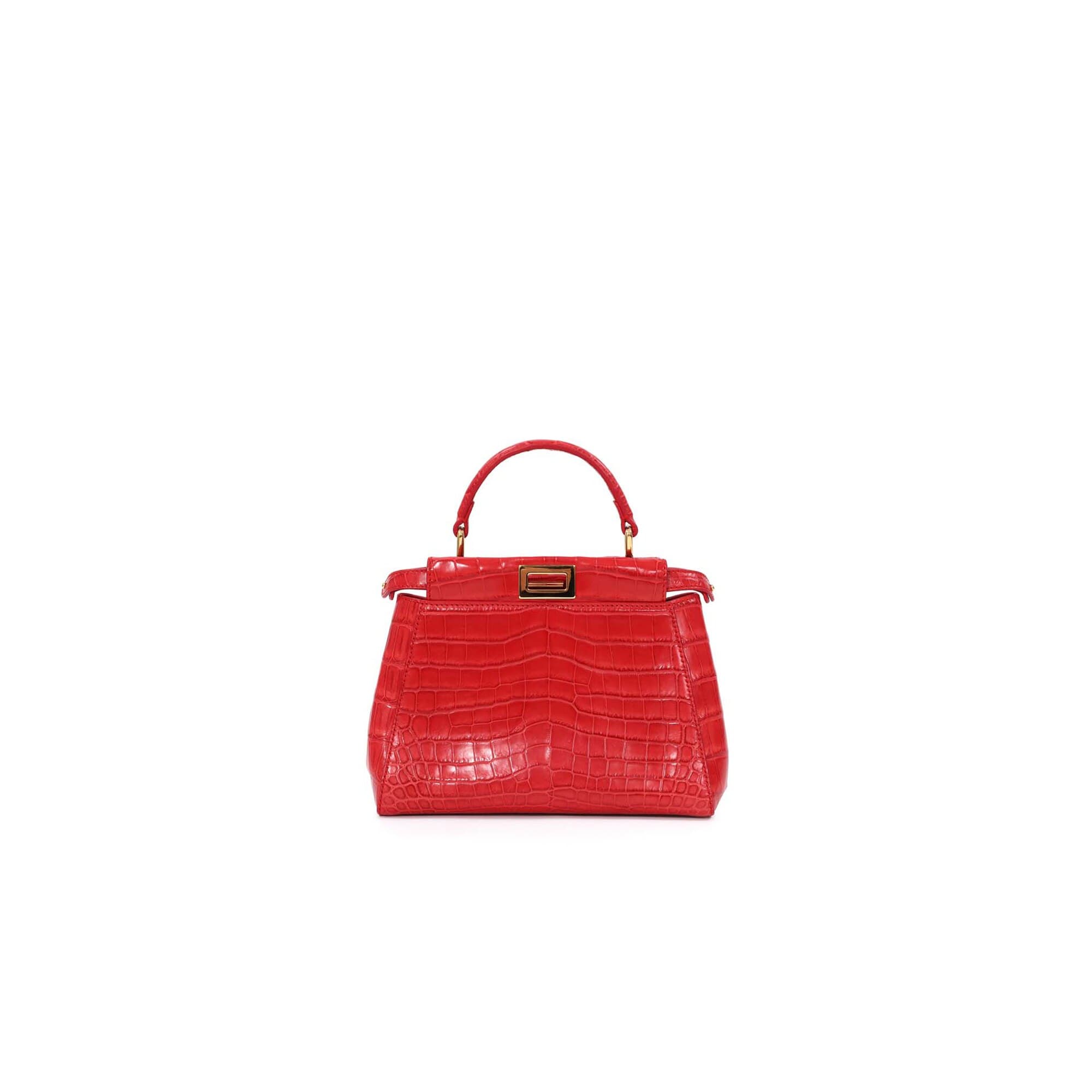 隋棠當晚配戴了FENDI珍稀皮革Peekaboo Iconic Mini包(NT$688,000),大紅色充滿農曆過年喜氣。(FENDI提供)