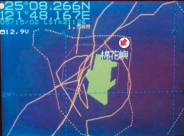 航跡線譜顯示,接運中國籍殺手的漁船,案發時曾出現在棉花嶼海域。