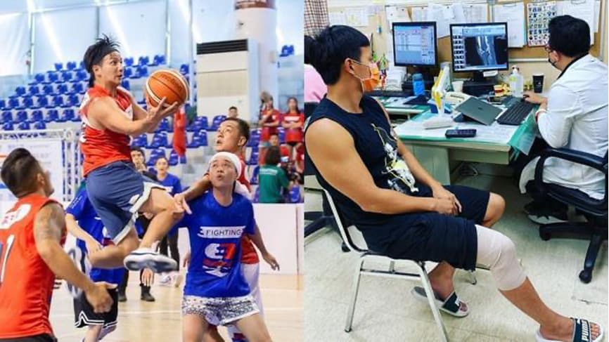 小煜前陣子參加《全明星運動會》，因為打籃球太拚腳受傷而暫時「退役」，希望以輕鬆互動的方式來播報球評。（小煜提供）