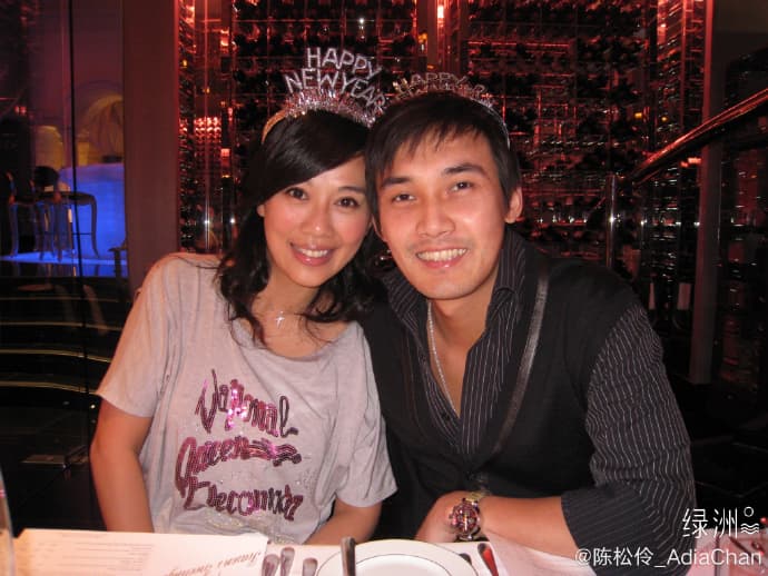 陳松伶和丈夫張鐸感情甜蜜,閃瞎網友。(翻攝自陳松伶微博)