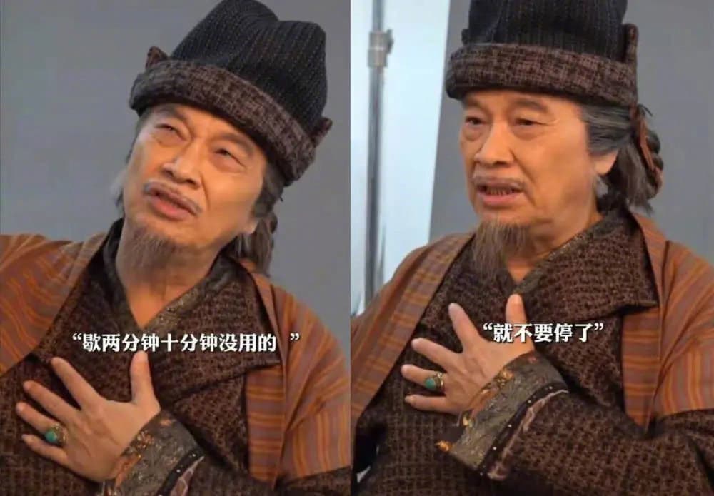 吳孟達去年拍電影宣傳海報時發生心臟不適,檢查後才發現是罹患肝癌。(翻攝自新浪微博)
