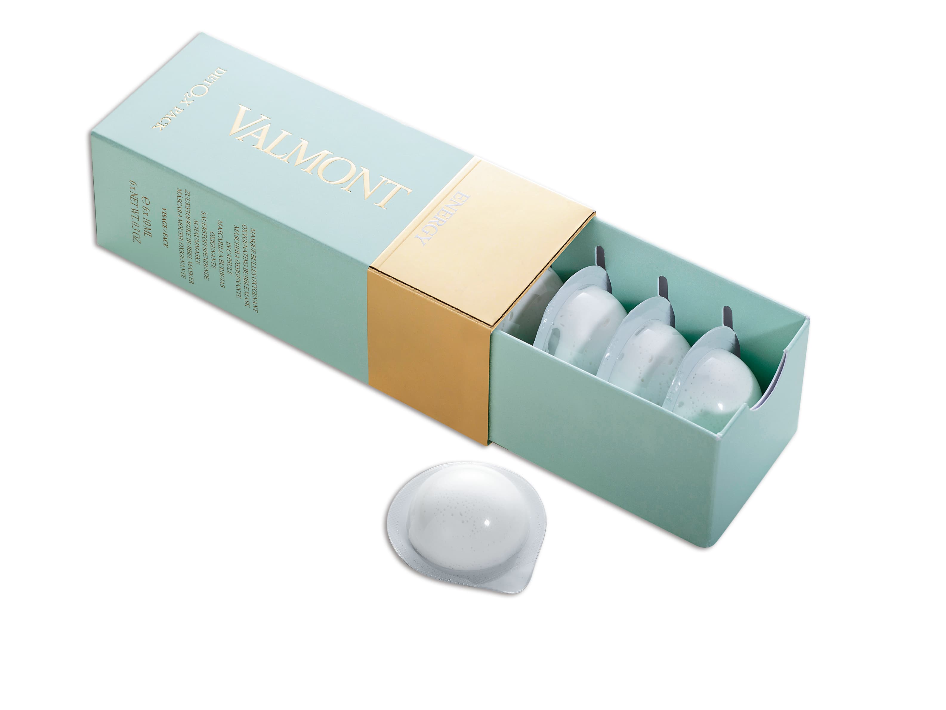 VALMONT肌密防禦泡泡注氧面膜。10ml╱6顆NT$5,200(VALMONT提供)