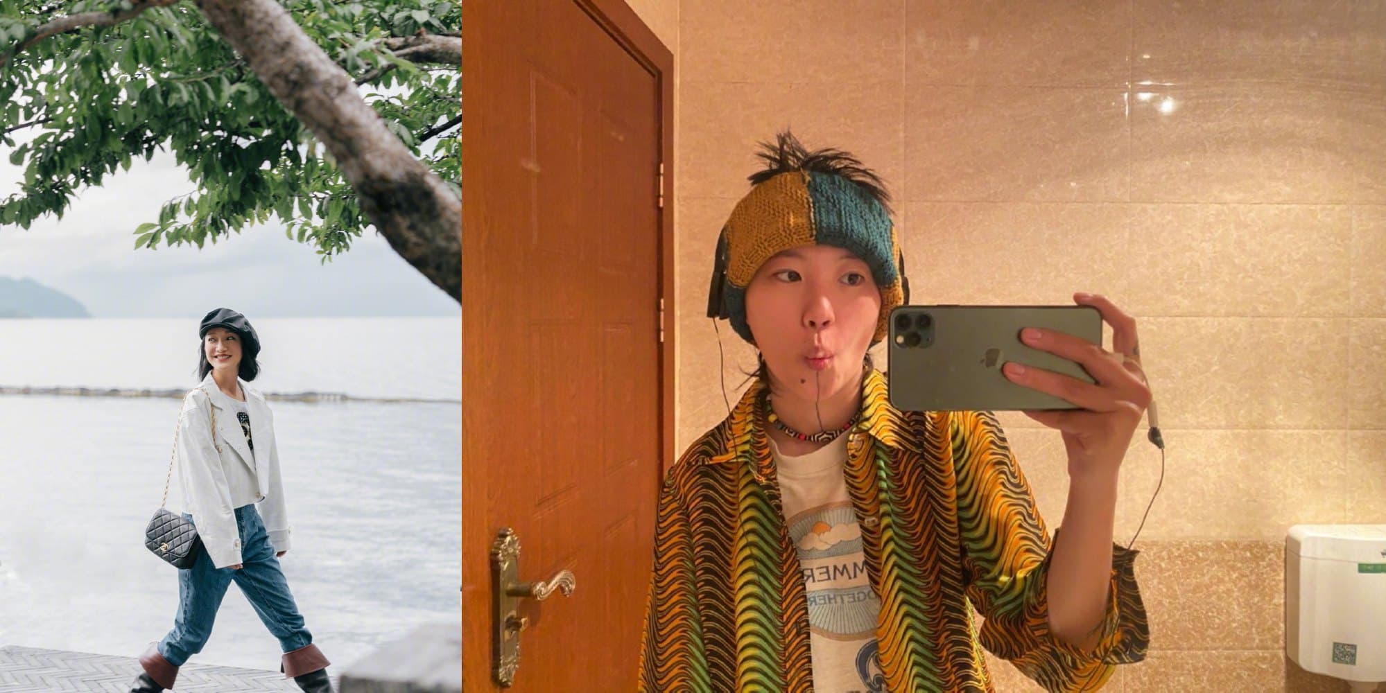 竇靖童頗有個性,與相差23歲的周迅交好。(翻攝自竇靖童、周迅微博)