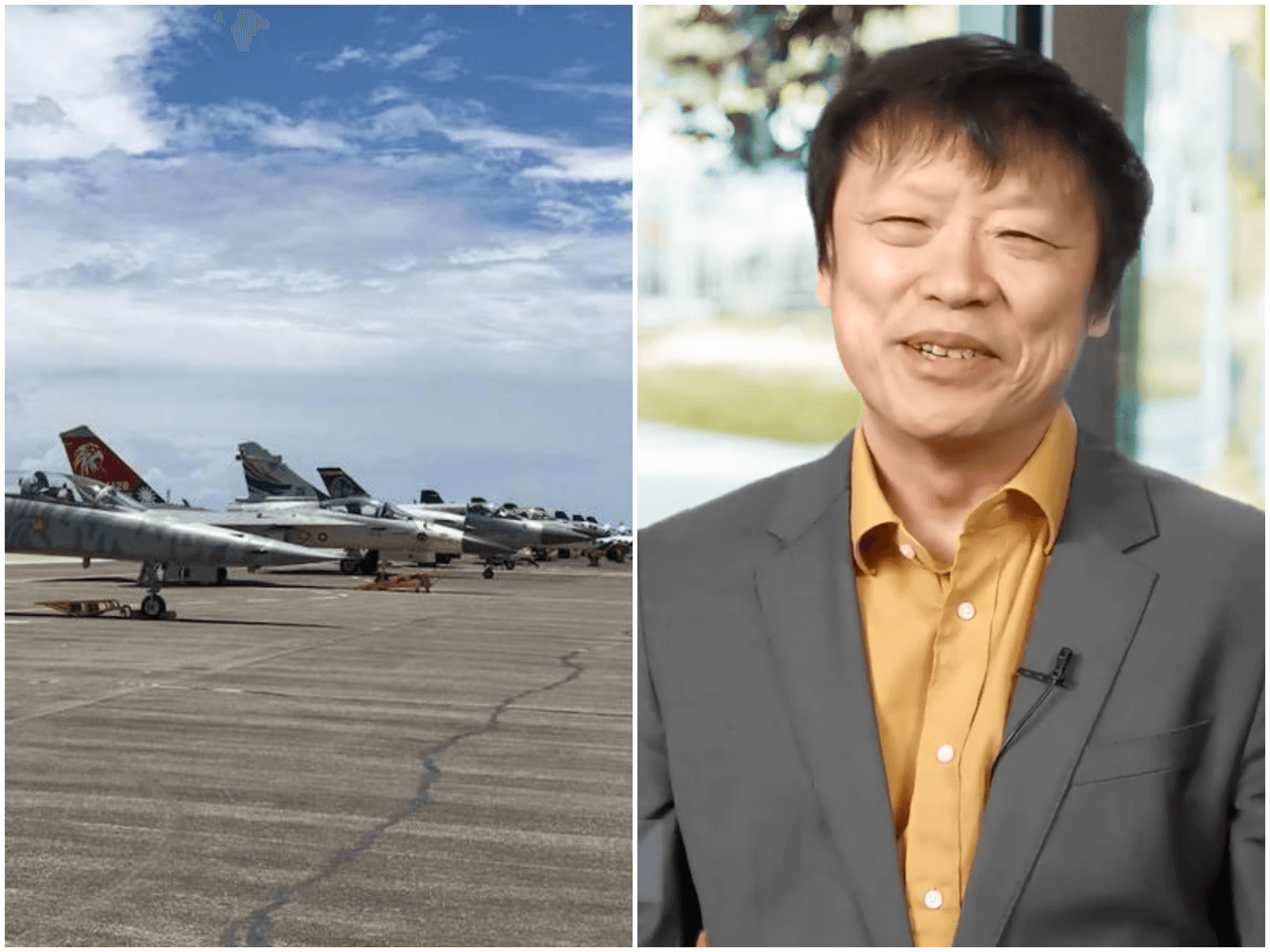 胡錫進稱出事飛官值得「人道主義同情」,都是民進黨的錯。(翻攝自中華民國空軍臉書/胡錫進微博)