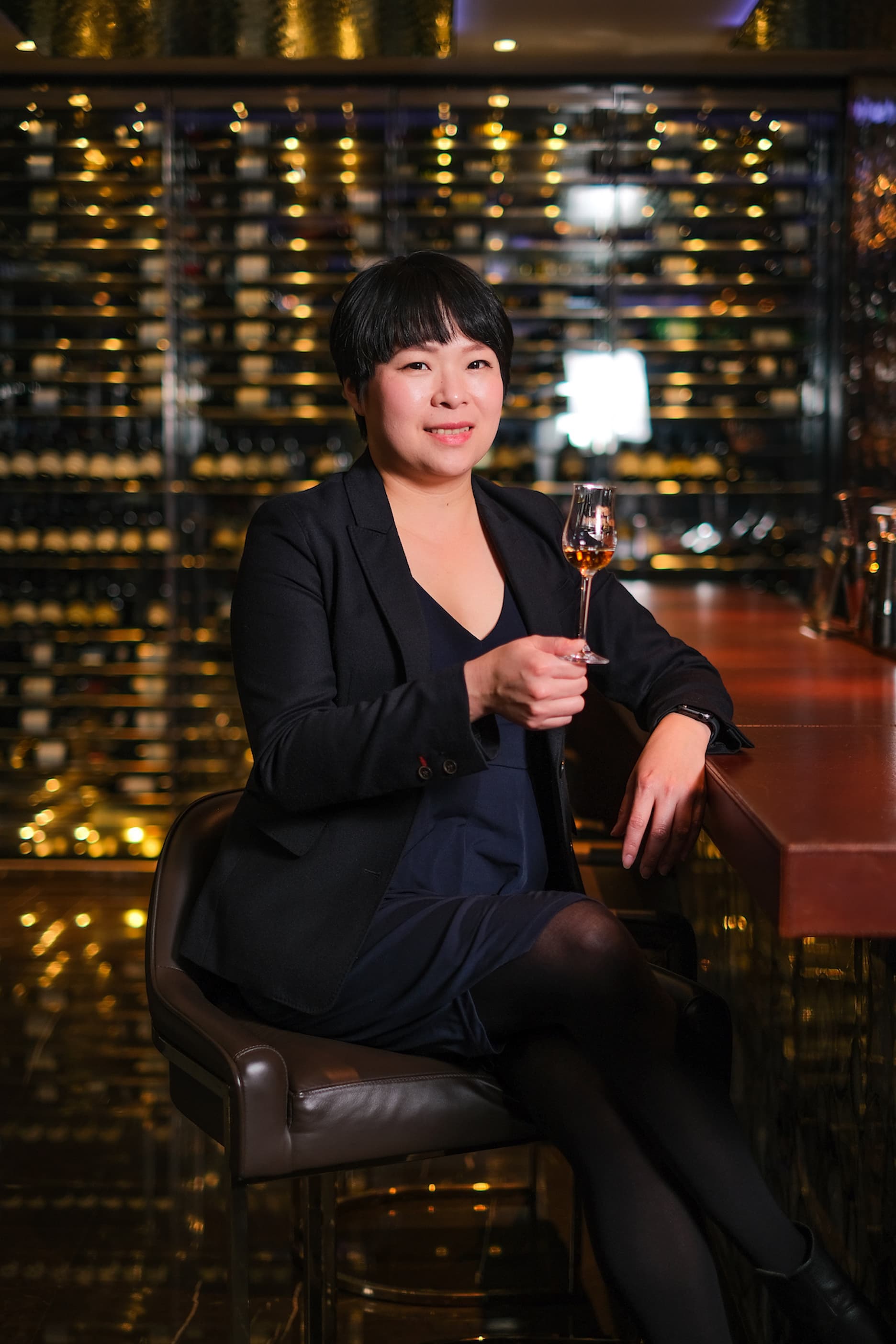 帝亞吉歐品牌大使林淑君表示慕赫2.81-16年單一麥芽威士忌的甜美平衡最適合佐餐。