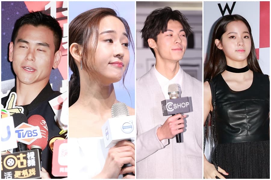 新疆血棉花爭議，台灣藝人搶先選邊站，發布支持新疆棉花宣示效忠祖國。左起彭于晏、張鈞甯、許光漢、歐陽娜娜。（本刊資料照）