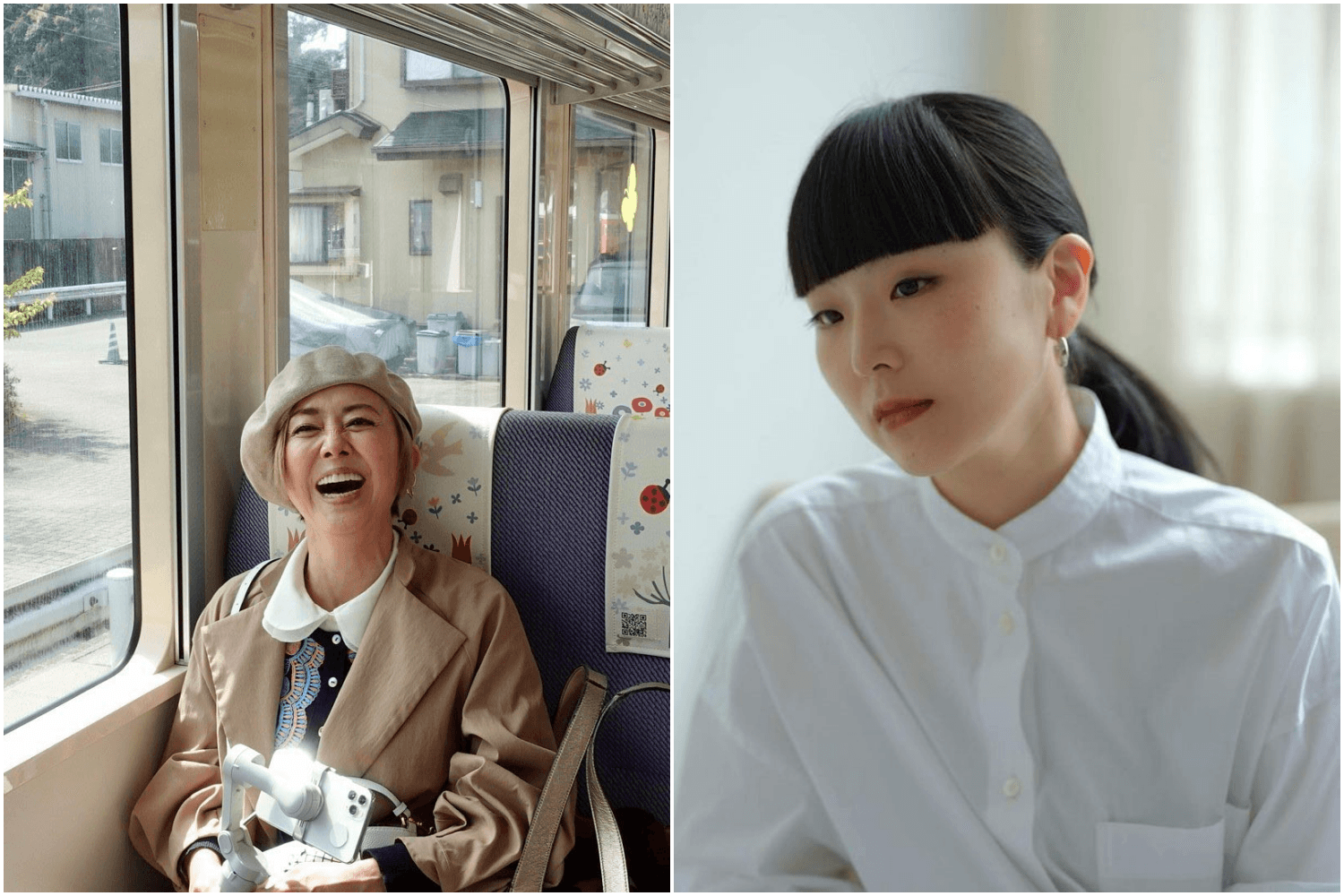 外甥女松田Yuki（右圖）透露熊谷真實笑口常開，公布離婚消息前一天卻顯得很低落。（翻攝自熊谷真實IG／松田ゆう姫IG）