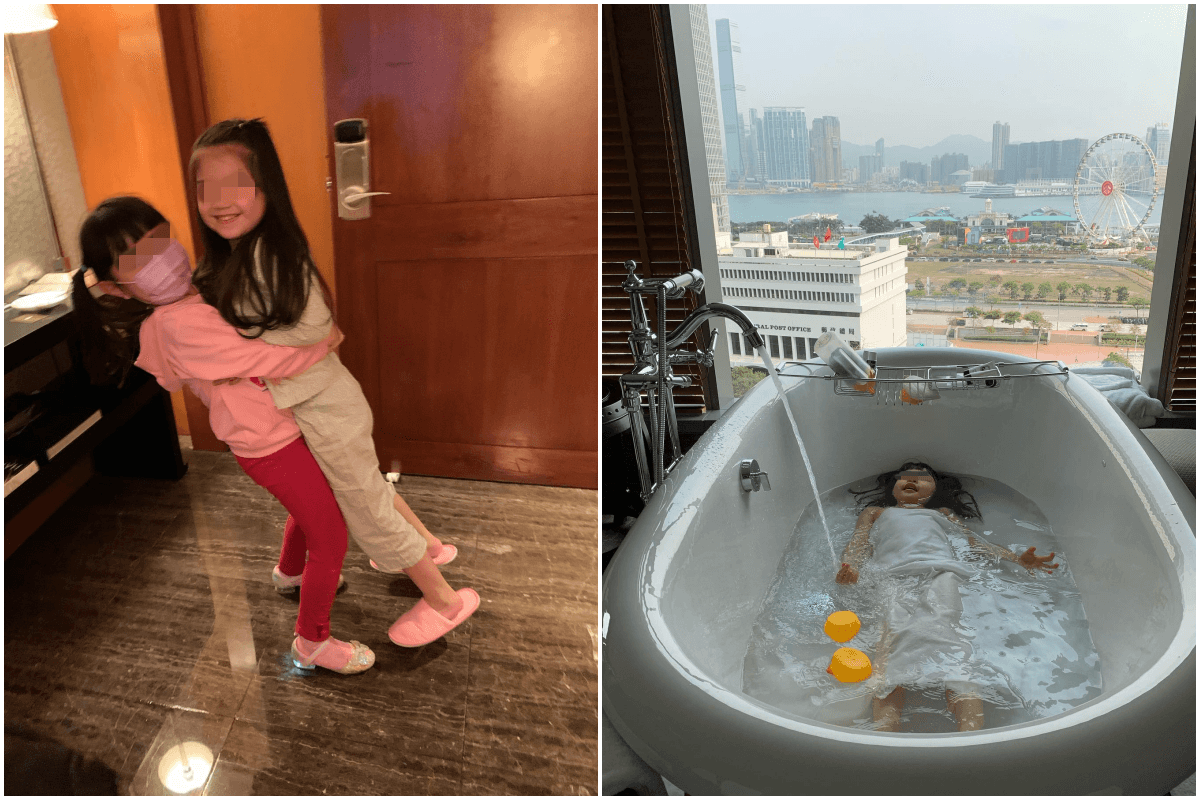 湯盈盈2個女兒都相當可愛貼心。(翻攝自湯盈盈臉書)