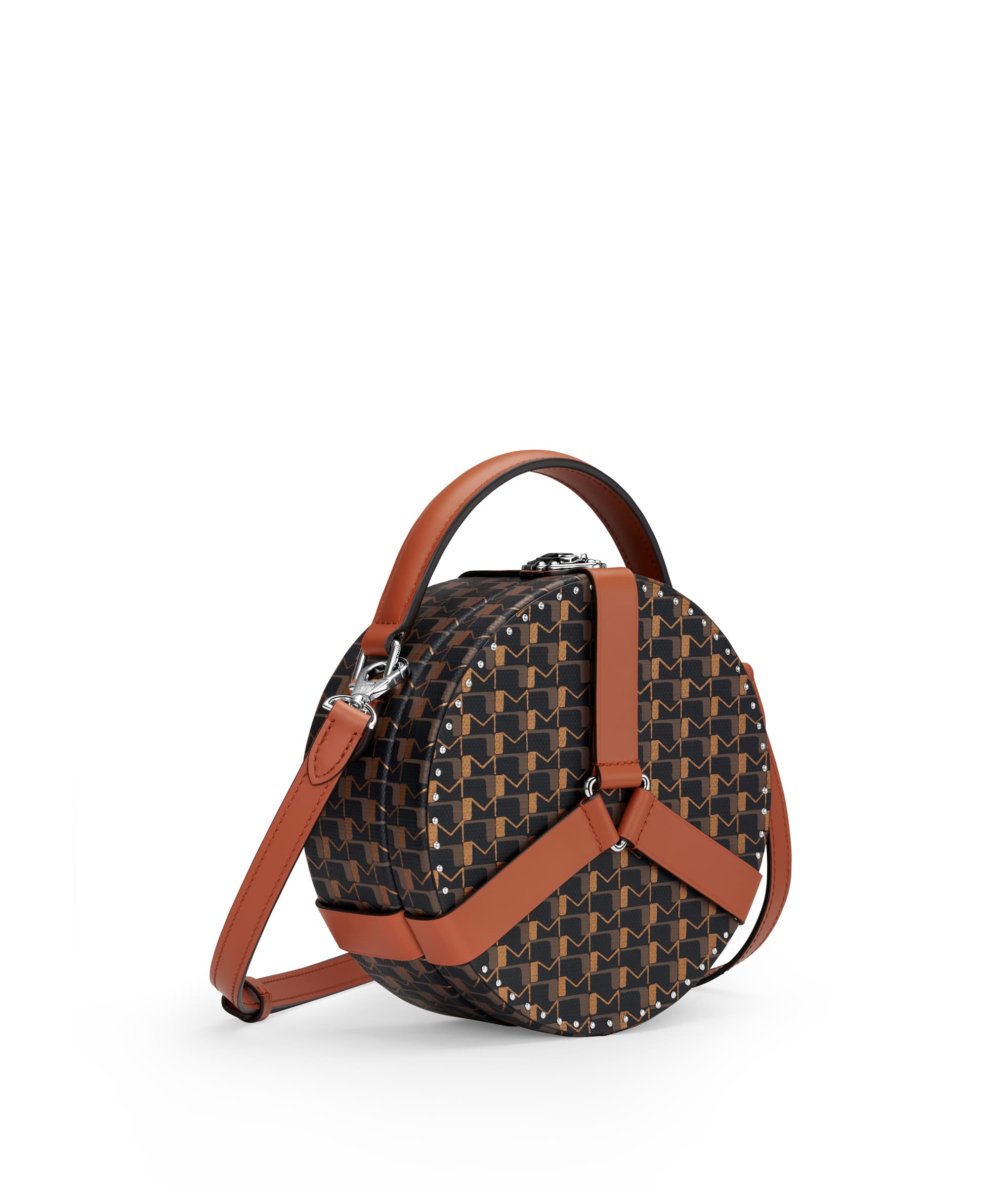 Wheel Tolie 1920碳黑與古銅箱包 NT$147,000 MOYNAT。（MOYNAT提供）