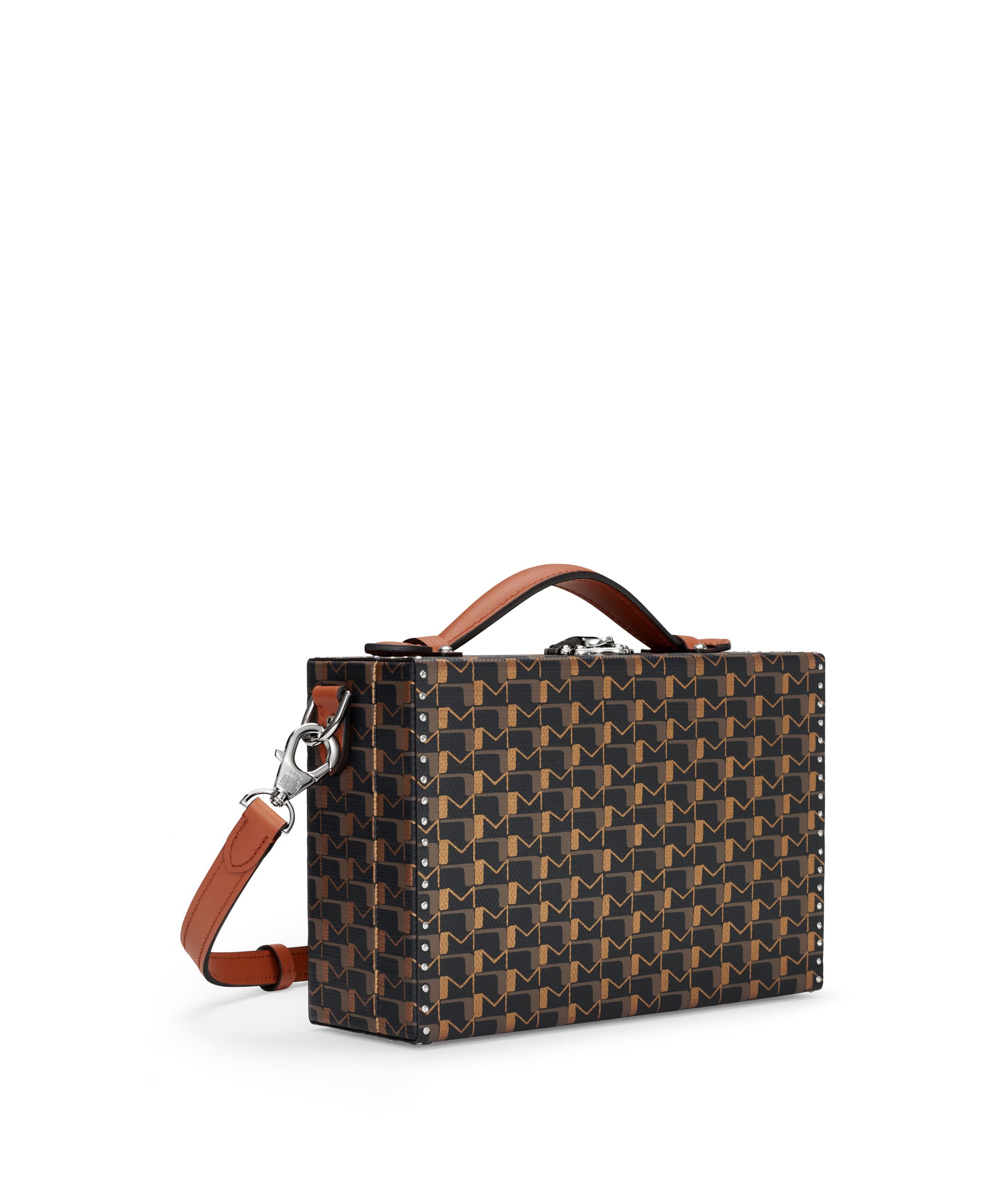 Little Suitcase Tolie 1920碳黑與古銅箱包 NT$139,000 MOYNAT。（MOYNAT提供）