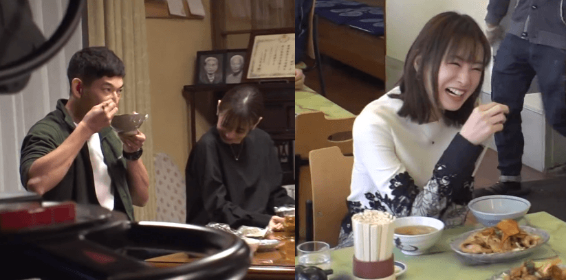北川景子經常在拍攝現場因瑛太突如其來的即興演出笑場NG。（翻攝自TBS）