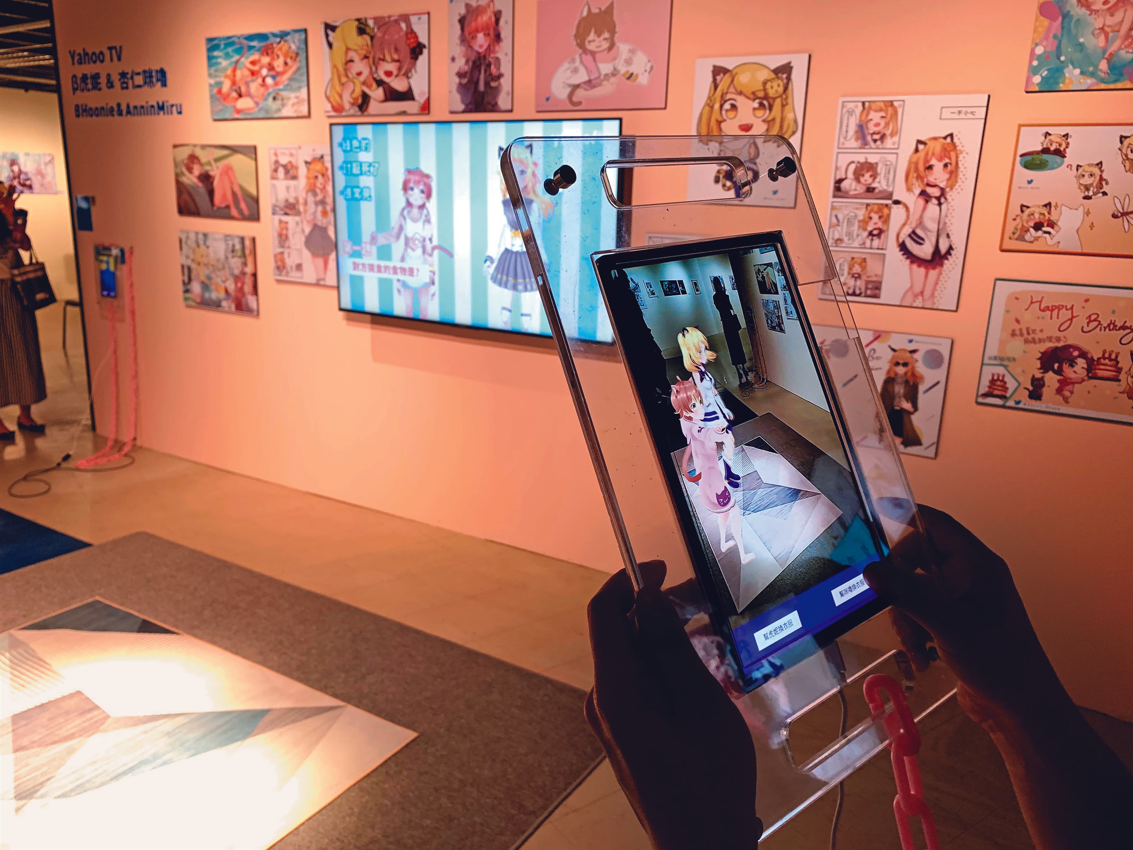 「虎妮」及「杏仁咪嚕」去年受邀至台中國美館展出，是虛擬網紅在國家級美術館展出的全台首例。（Yahoo TV提供）