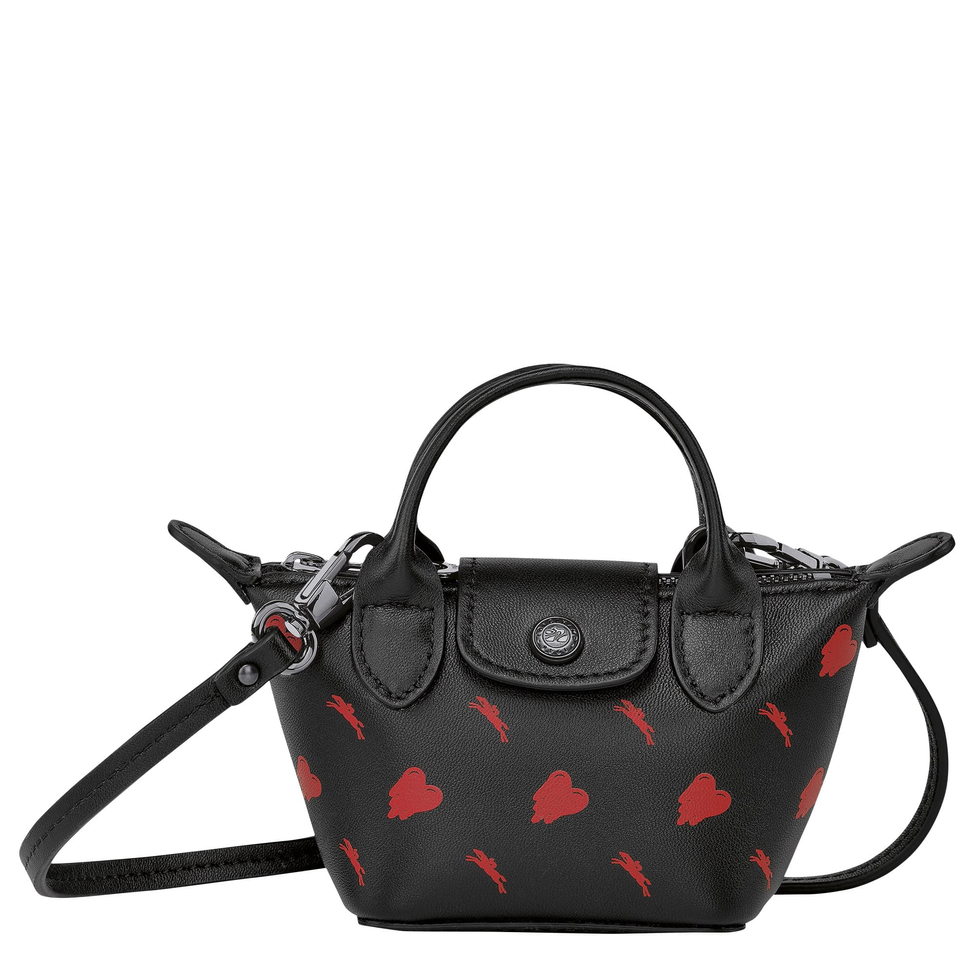 LONGCHAMP x EU聯名系列Le Pliage Cuir奈米斜揹袋（兼腰包）。NT$12,300。（LONGCHAMP提供）