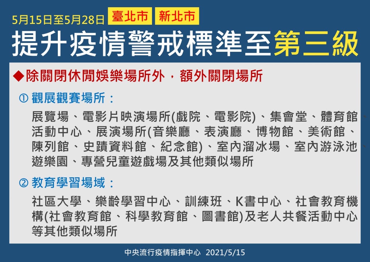 防疫新措施。（指揮中心提供）