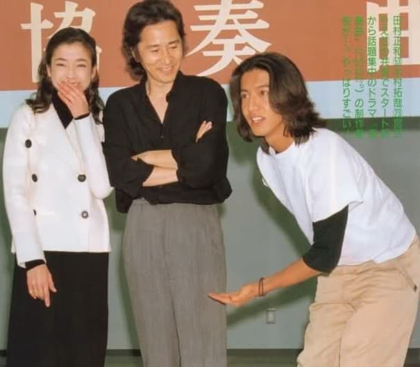 田村正和(中)曾與宮澤理惠、木村拓哉合作《協奏曲》。(網路圖片)
