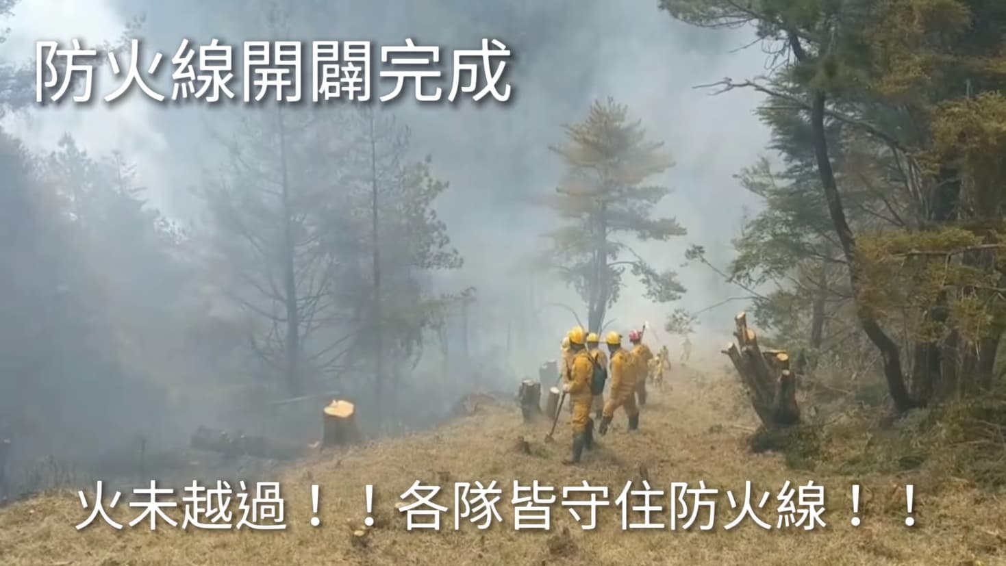 在連日的努力下,終於傳來守住防火線的好消息。(翻攝自林務局-森活情報站臉書)