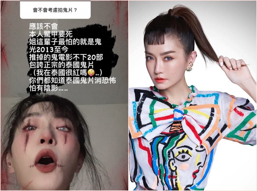 謝金燕表示自己多年來推掉多部鬼片。(謝金燕IG)