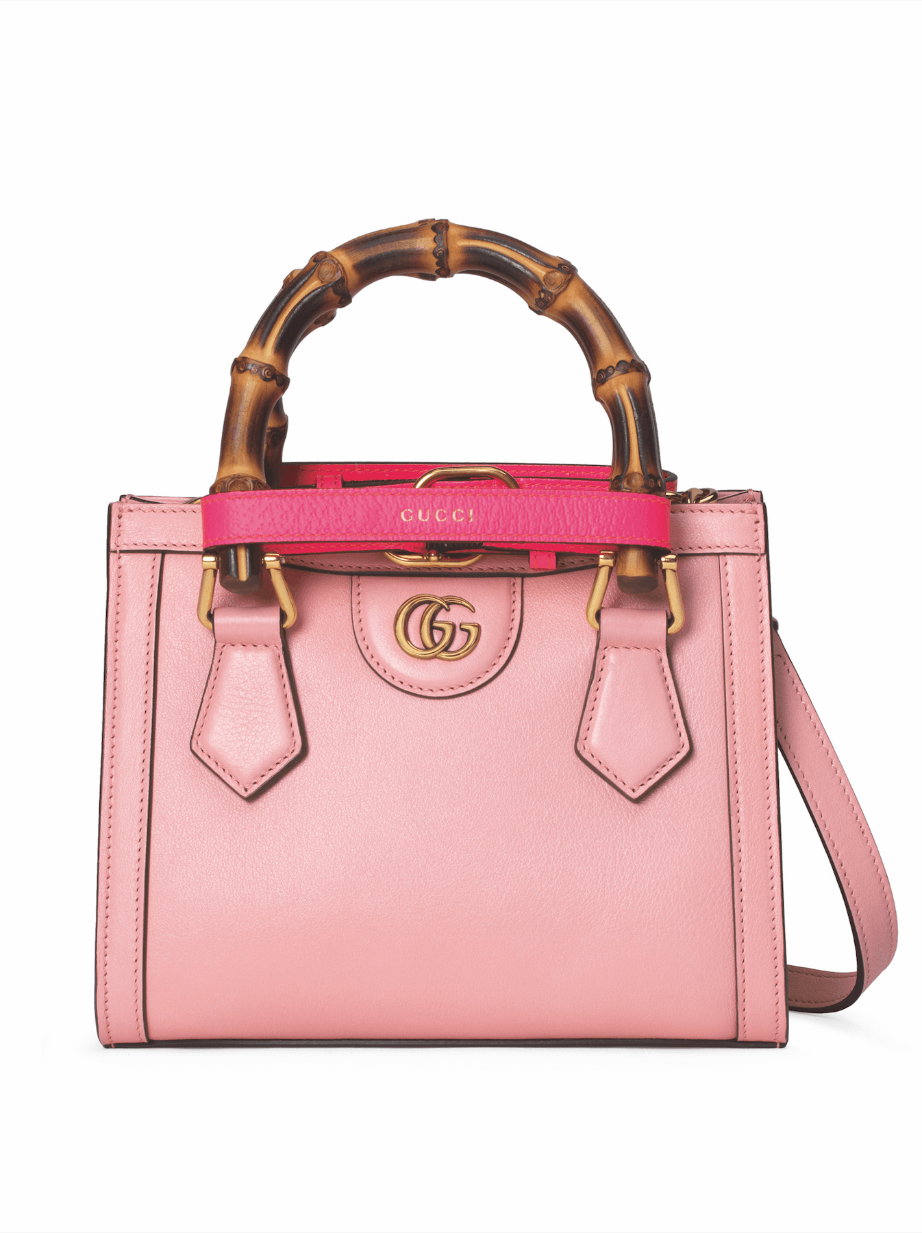 GUCCI Diana粉色迷你手提包。NT$95,000。(GUCCI提供)