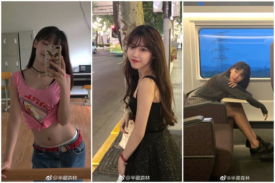 本名胡文婕的中國網紅「半藏森林」半年來在微博頻頻曬出美照,疑似力求復出。(翻攝自微博)
