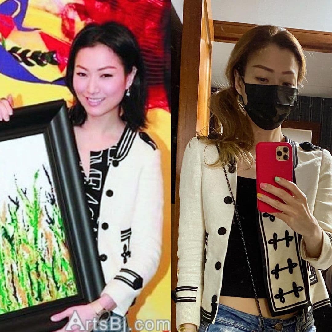鄭秀文分享14年前後,身穿同件衣服的對比照:「有些衣服,不只是布料,而是人生。」(翻攝自鄭秀文IG)